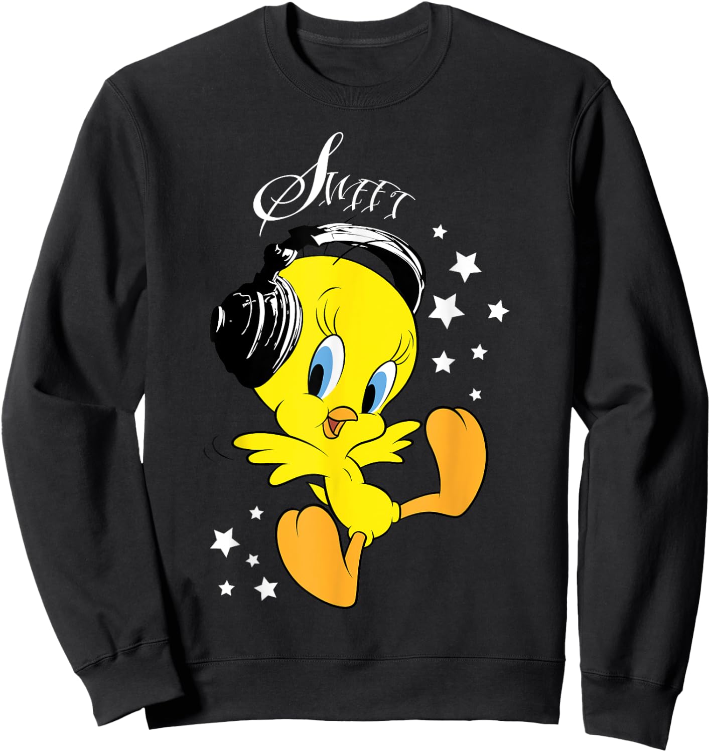 Kids Tweety Headphones Sweatshirt - Sweatshirt | Black