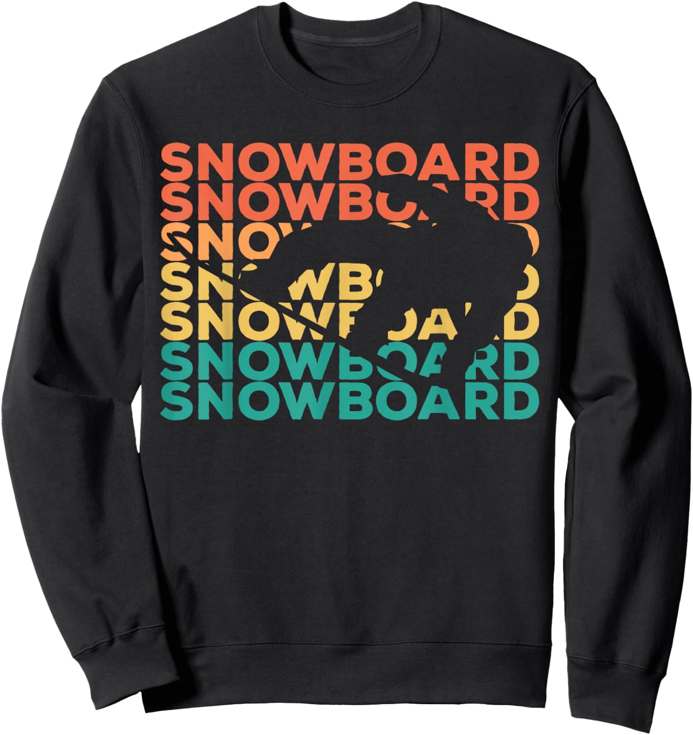 Retro Vintage Snowboarding Gift Snowboarders Sweatshirt - Sweatshirt | Black