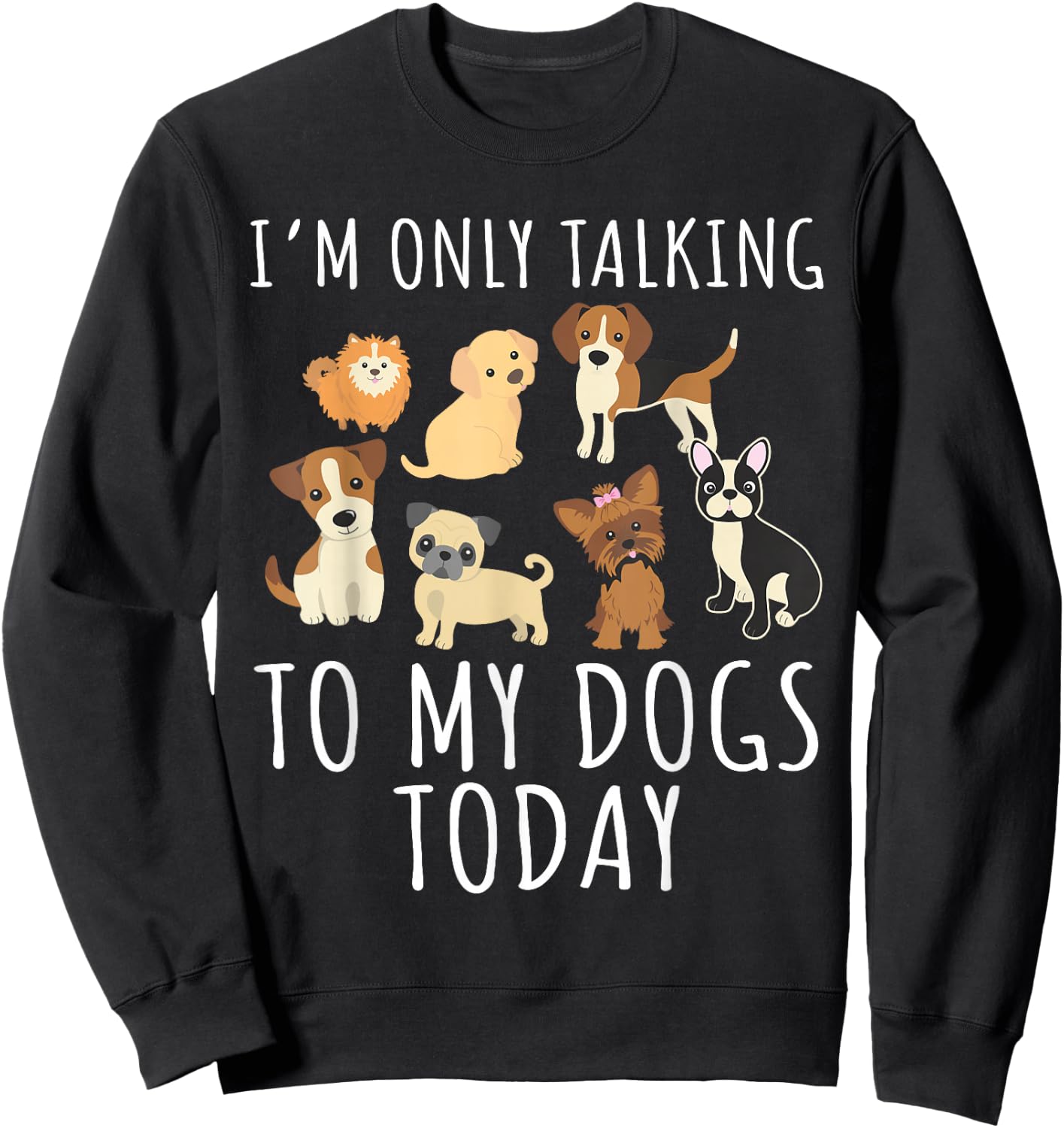 I'm only talking to my dog today Sweatshirt - Sweatshirt | Black