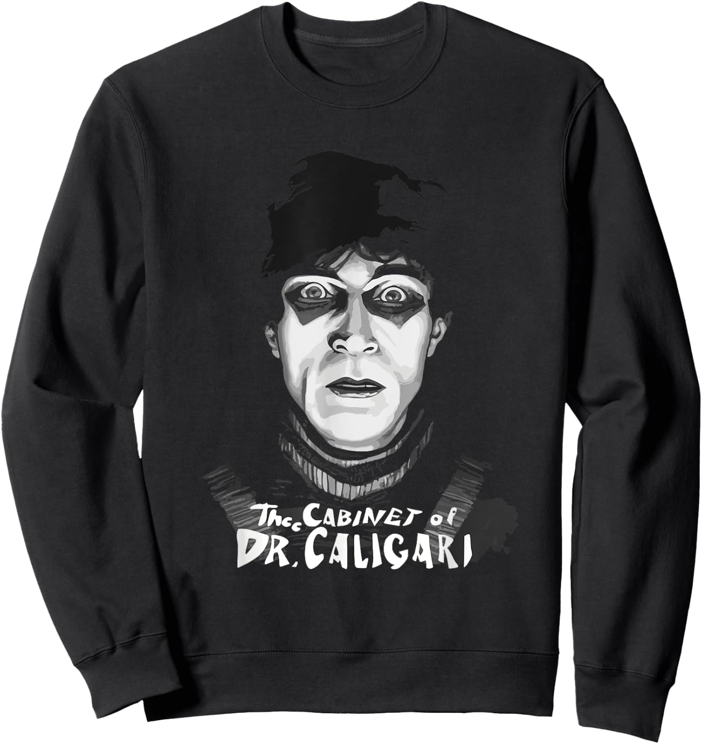 Cabinet of Dr. Caligari Retro Cinema Horror Film Halloween Sweatshirt - Sweatshirt | Black