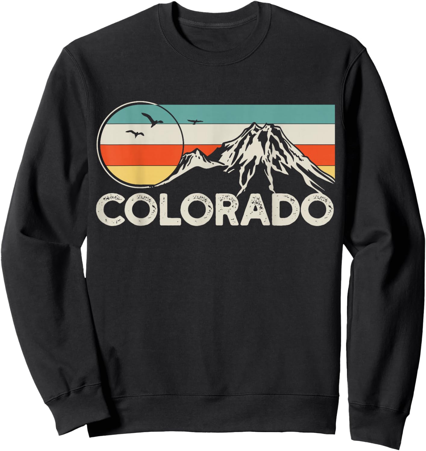 Colorado Hiking/Retro Sweatshirt - Sweatshirt | Black