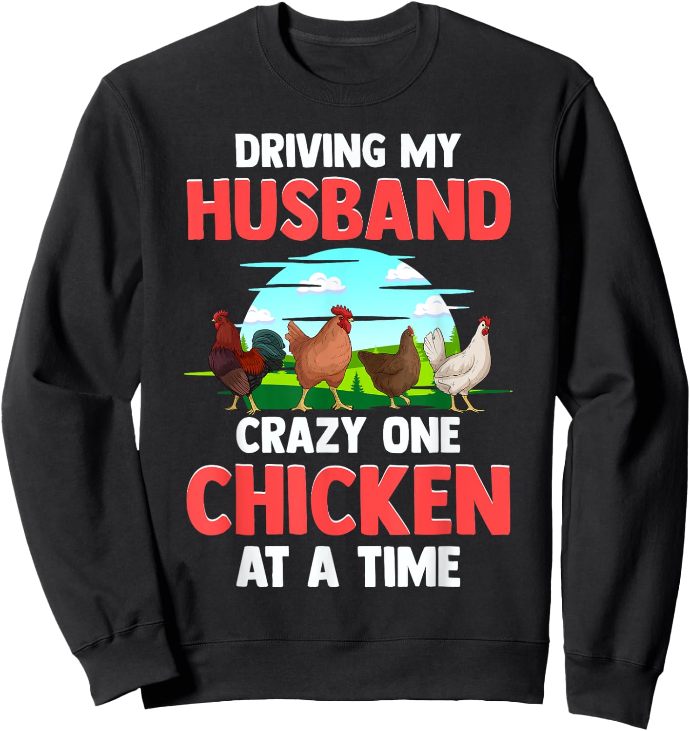 Crazy Chicken Lady Shirt Chicken Shirts Funny Sweatshirt - Sweatshirt | Black