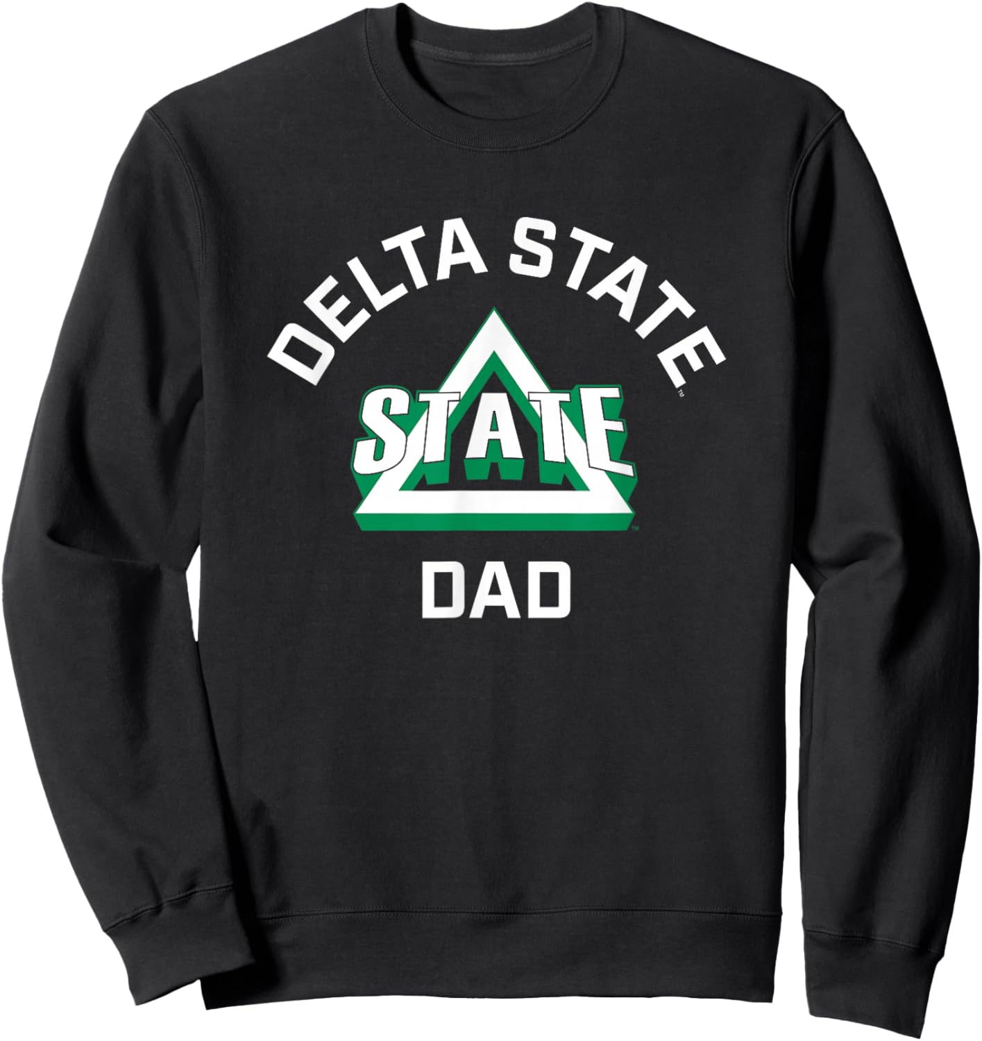 Delta State University Statesmen Arched Dad Sweatshirt - Sweatshirt | Black