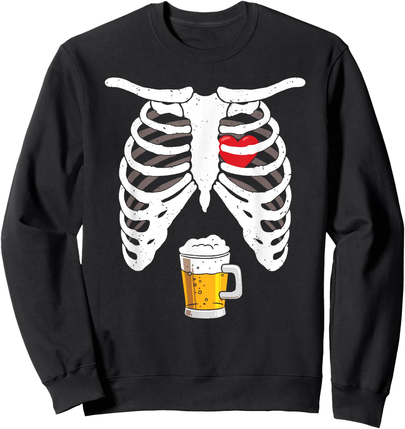 Pregnancy Announcement For Dad Shirt Pregnant Skeleton Sweatshirt - Sweatshirt | Black