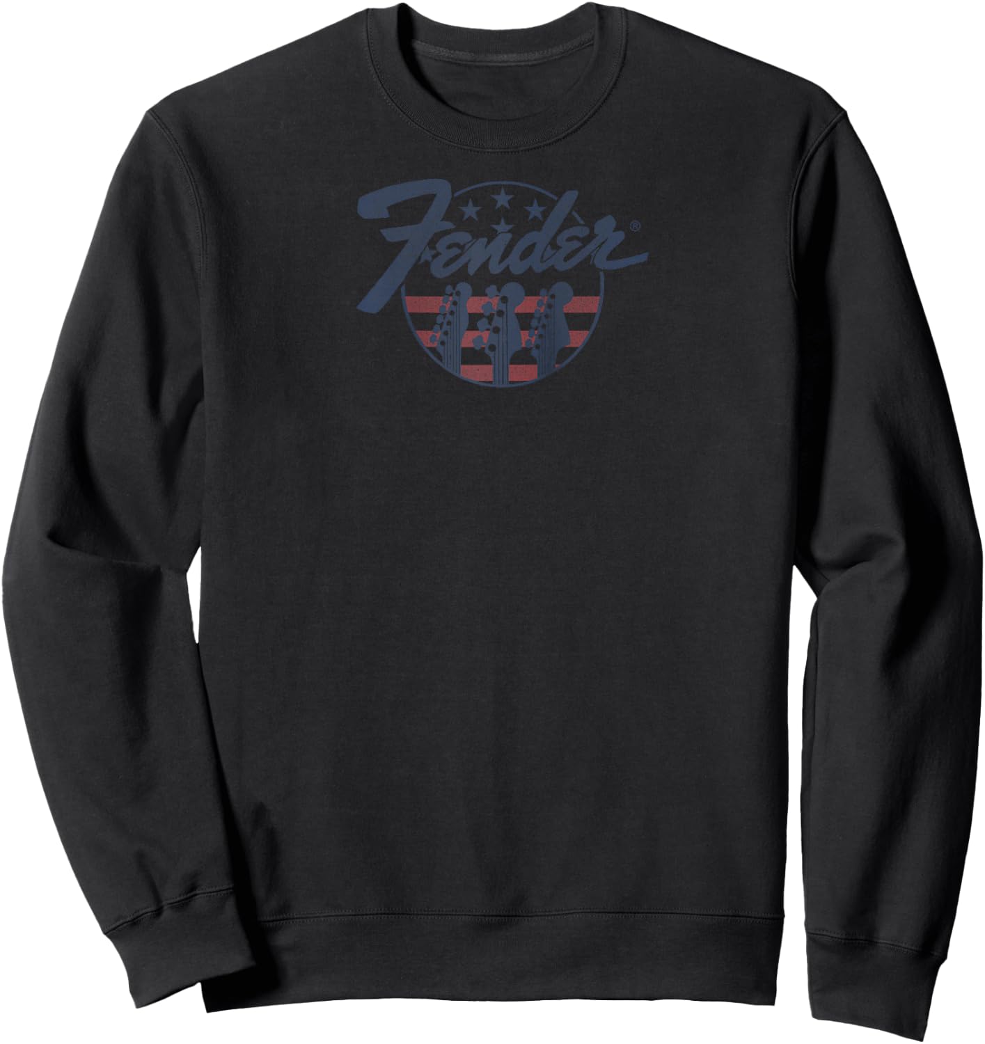 Fender Guitar Flag Raglan Baseball Sweatshirt - Sweatshirt | Black