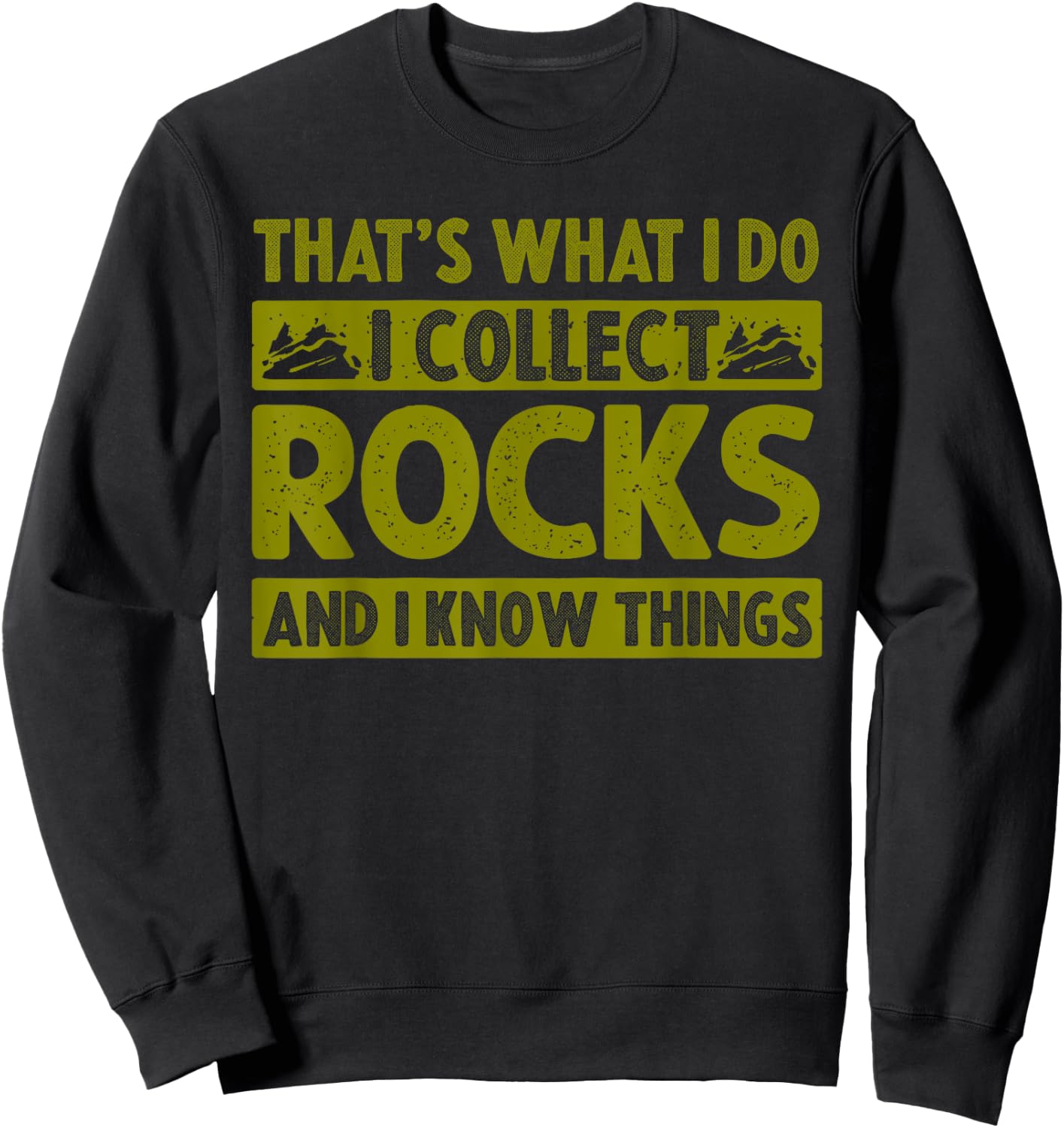 Funny Rock Collecting Gift Rockhound Men Women Geology Lover Sweatshirt - Sweatshirt | Black