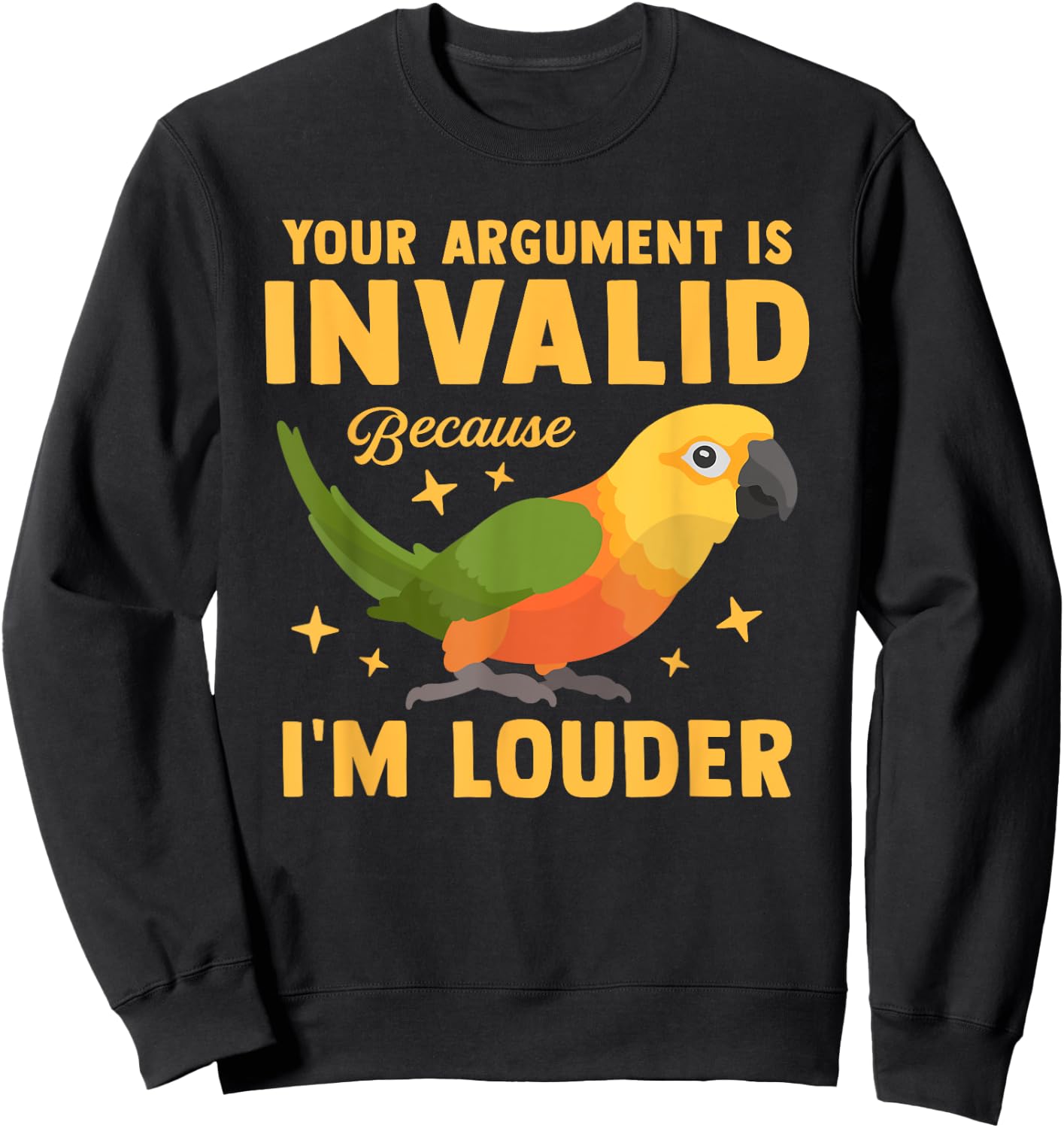 Funny Jenday Conure Bird Lover Parrot Pet Animal Owner Gifts Sweatshirt - Sweatshirt | Black