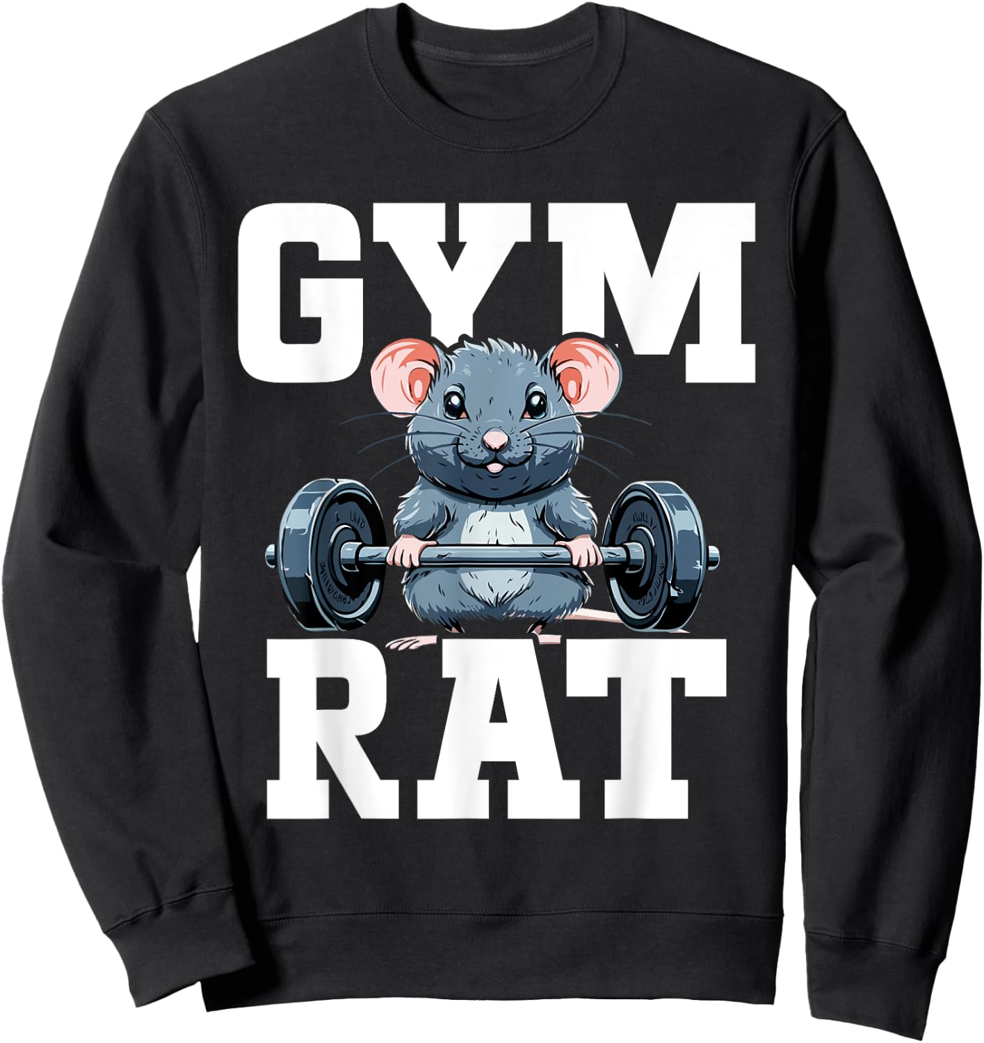 Funny Sport Gym Rat Fitness Bodybuilding Sweatshirt - Sweatshirt | Black