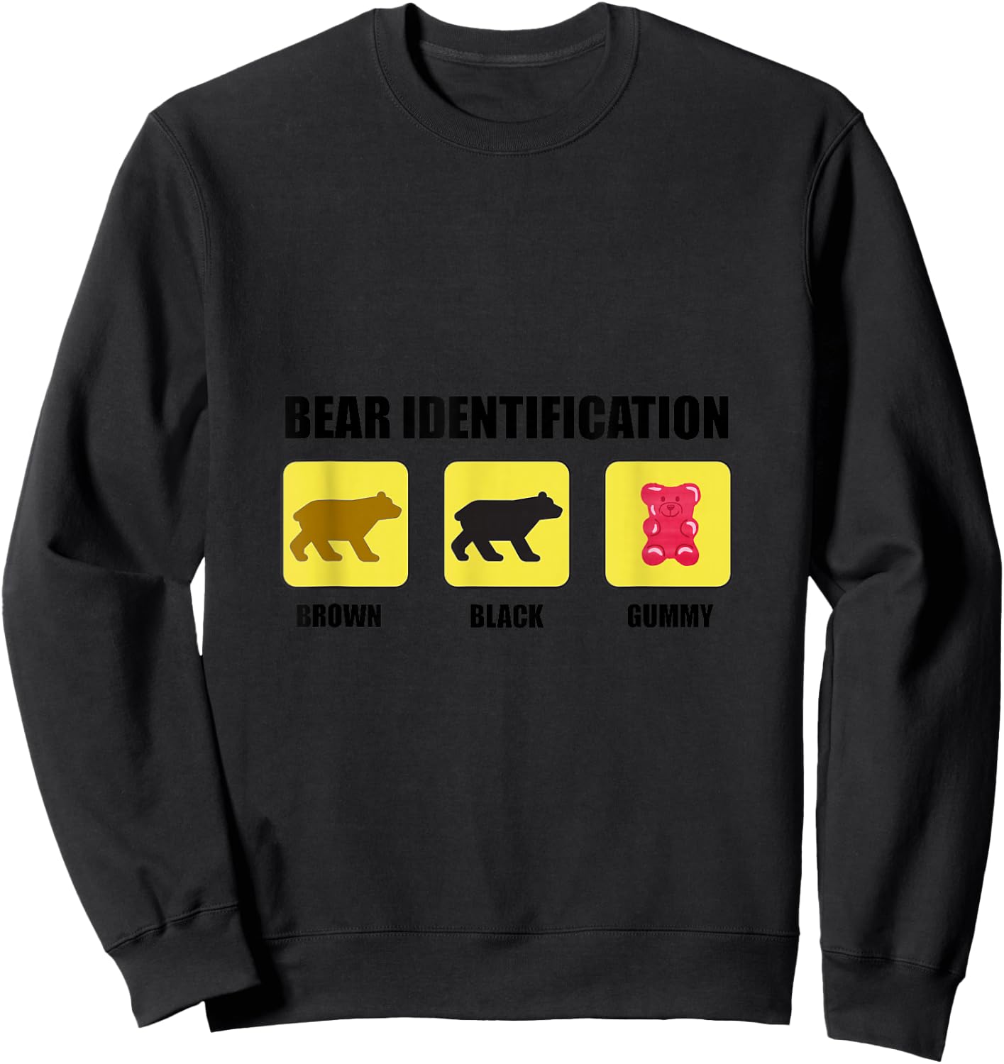 Bear Identification Funny Sweatshirt - Sweatshirt | Black