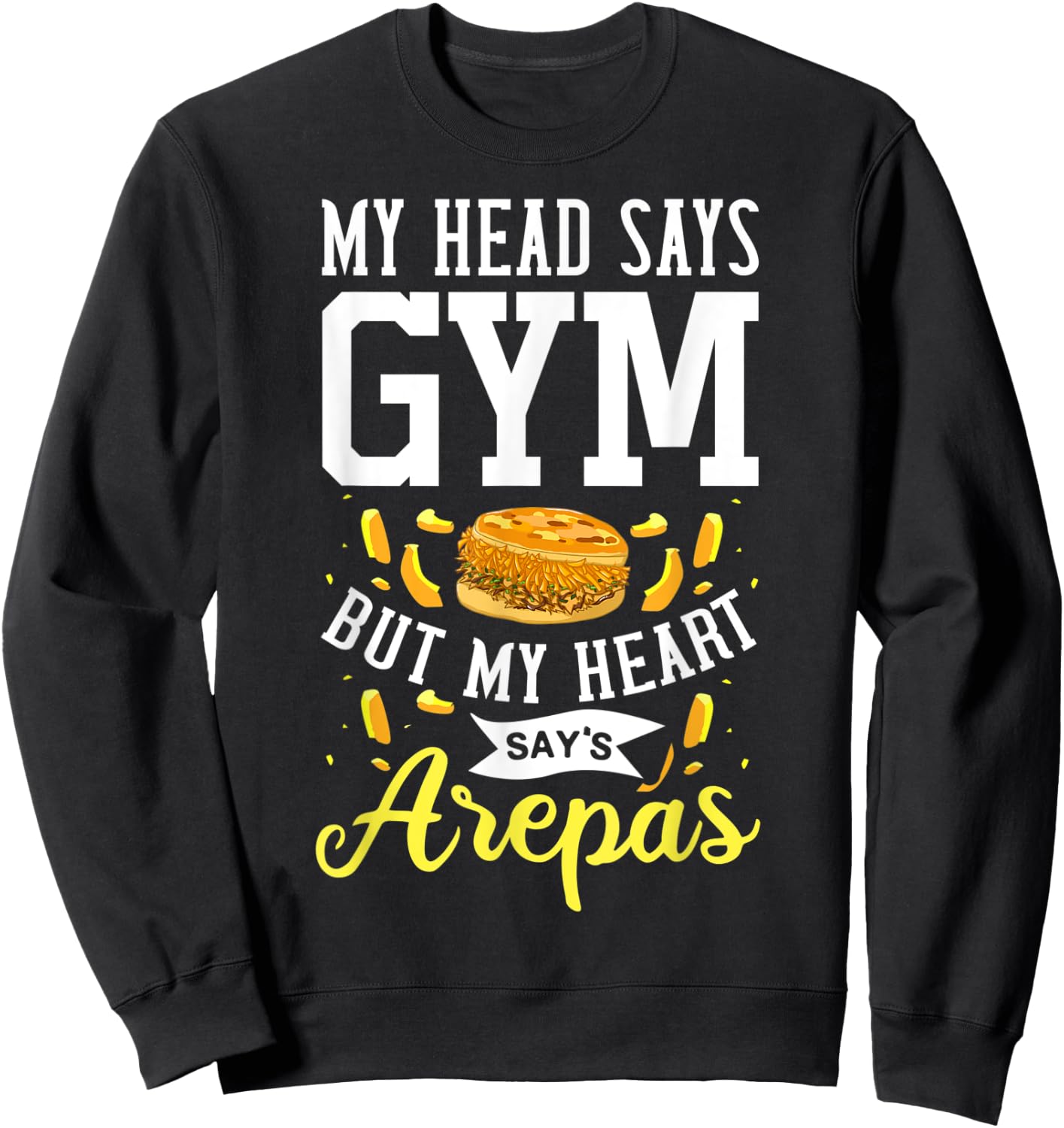 Arepa Gift Venezuela Colombia Sweatshirt - Sweatshirt | Black
