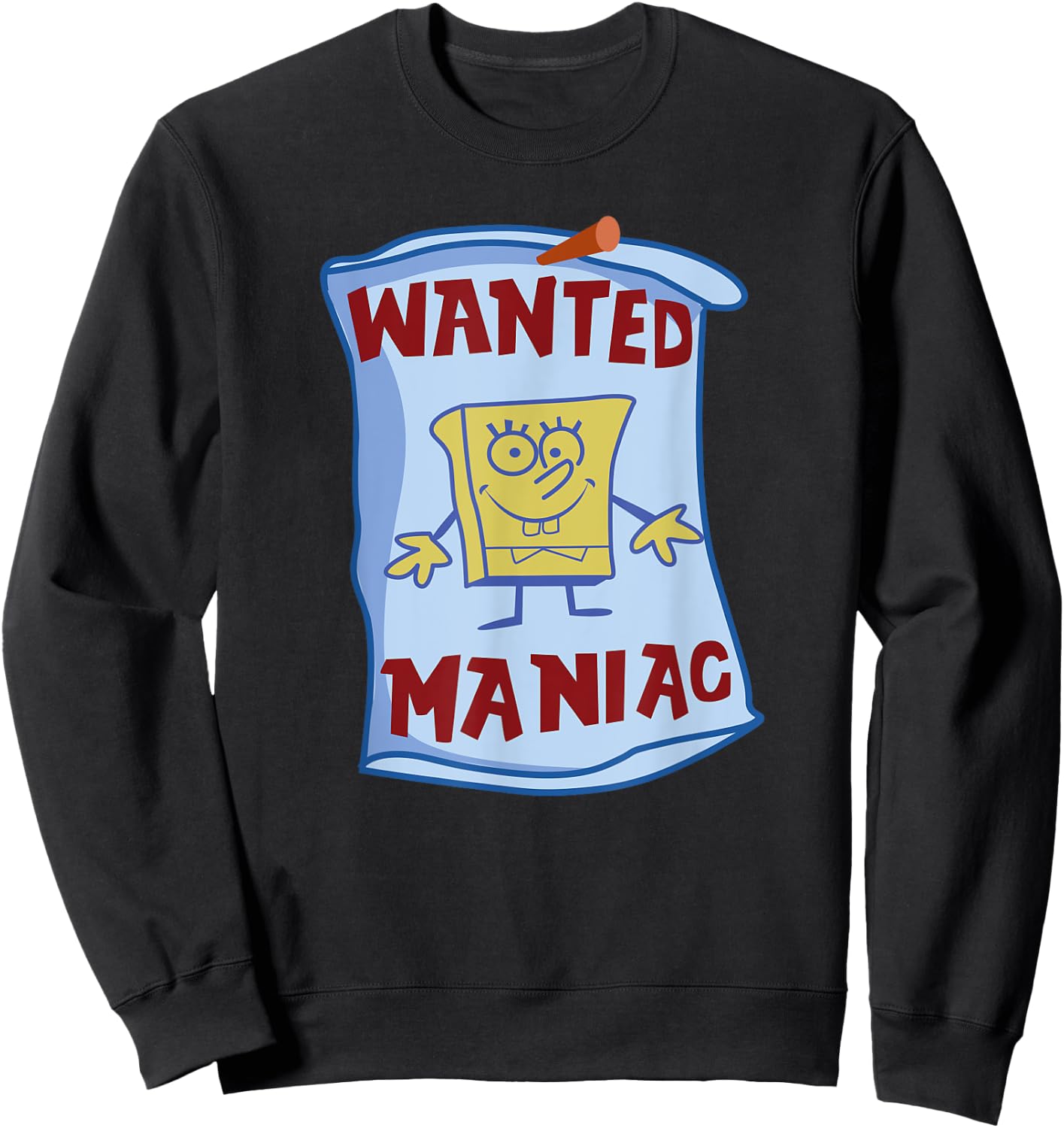 Mademark x SpongeBob SquarePants - SpongeBob SquarePants - Wanted: Maniac Sweatshirt - Sweatshirt | Black