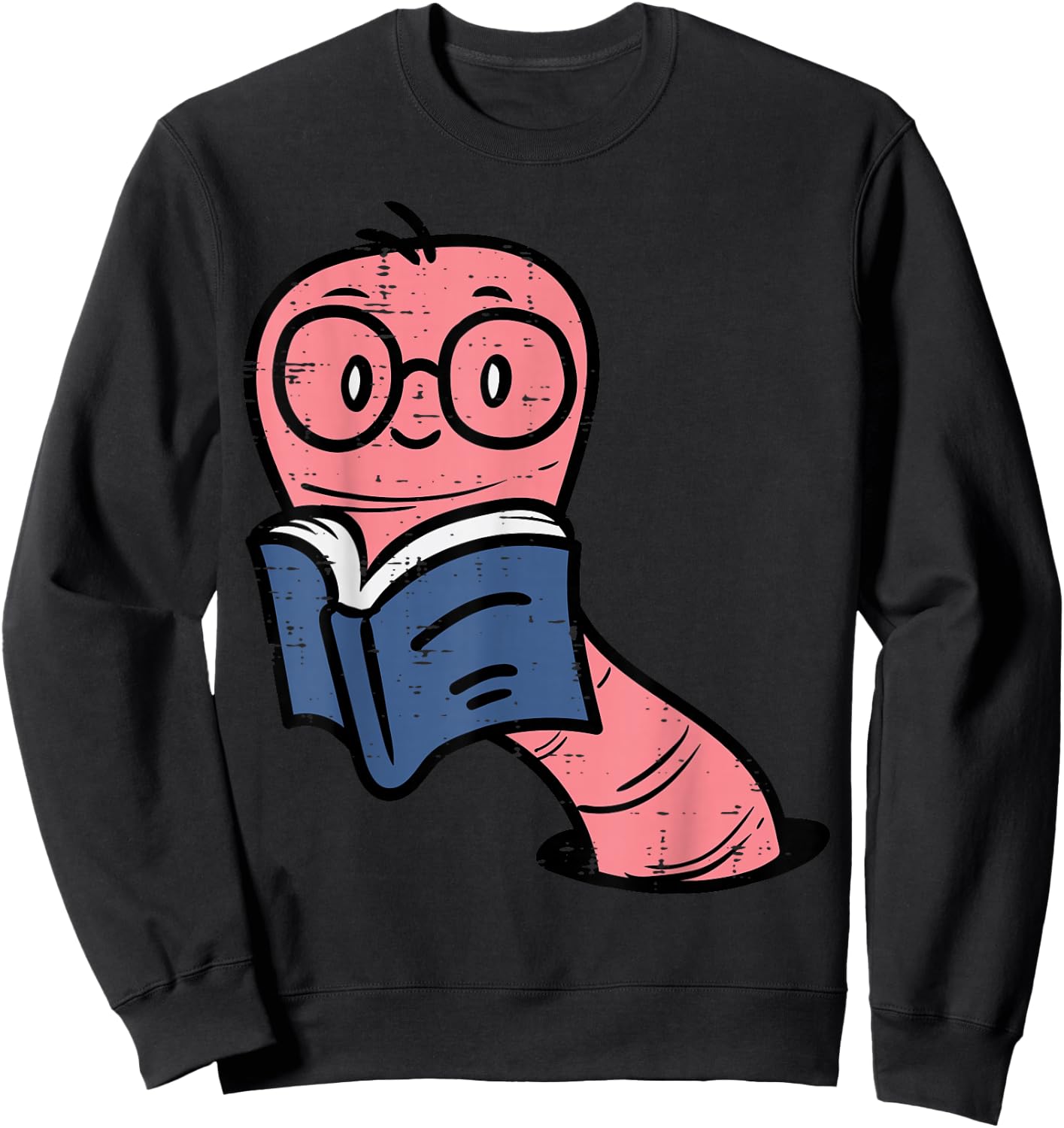 Book Worm Pun Read Reading Librarian America Men Women Kids Sweatshirt - Sweatshirt | Black