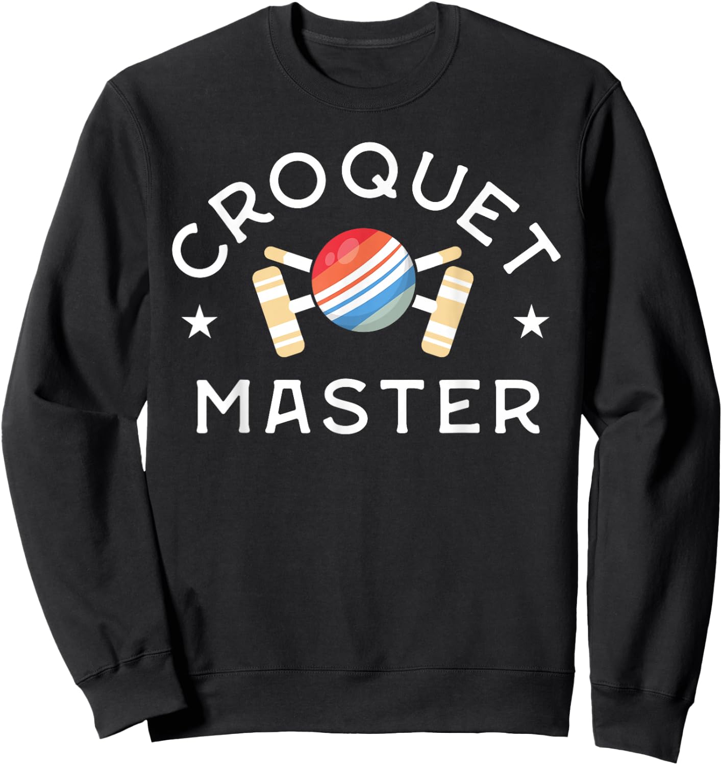 Retro Croquet Master Gift Croquet Shirts Wicket Club Coach Sweatshirt - Sweatshirt | Black