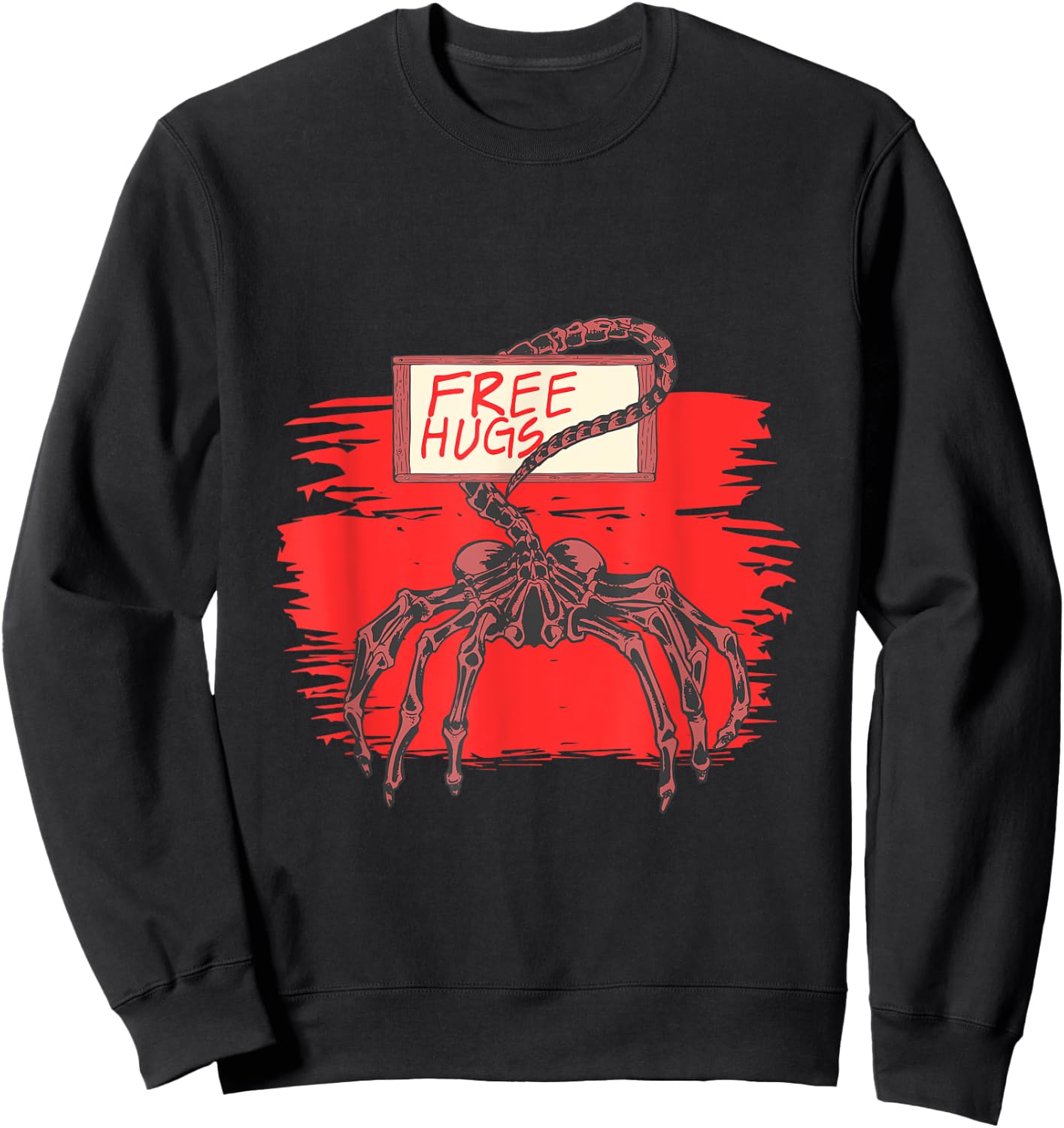 Funny Free Alien Hug Sweatshirt - Sweatshirt | Black