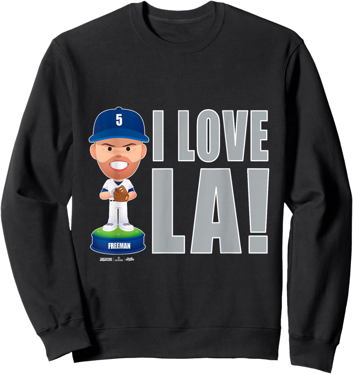 Freddie Freeman Los Angeles Baseball I Love LA MLBPA Sweatshirt - Sweatshirt | Black