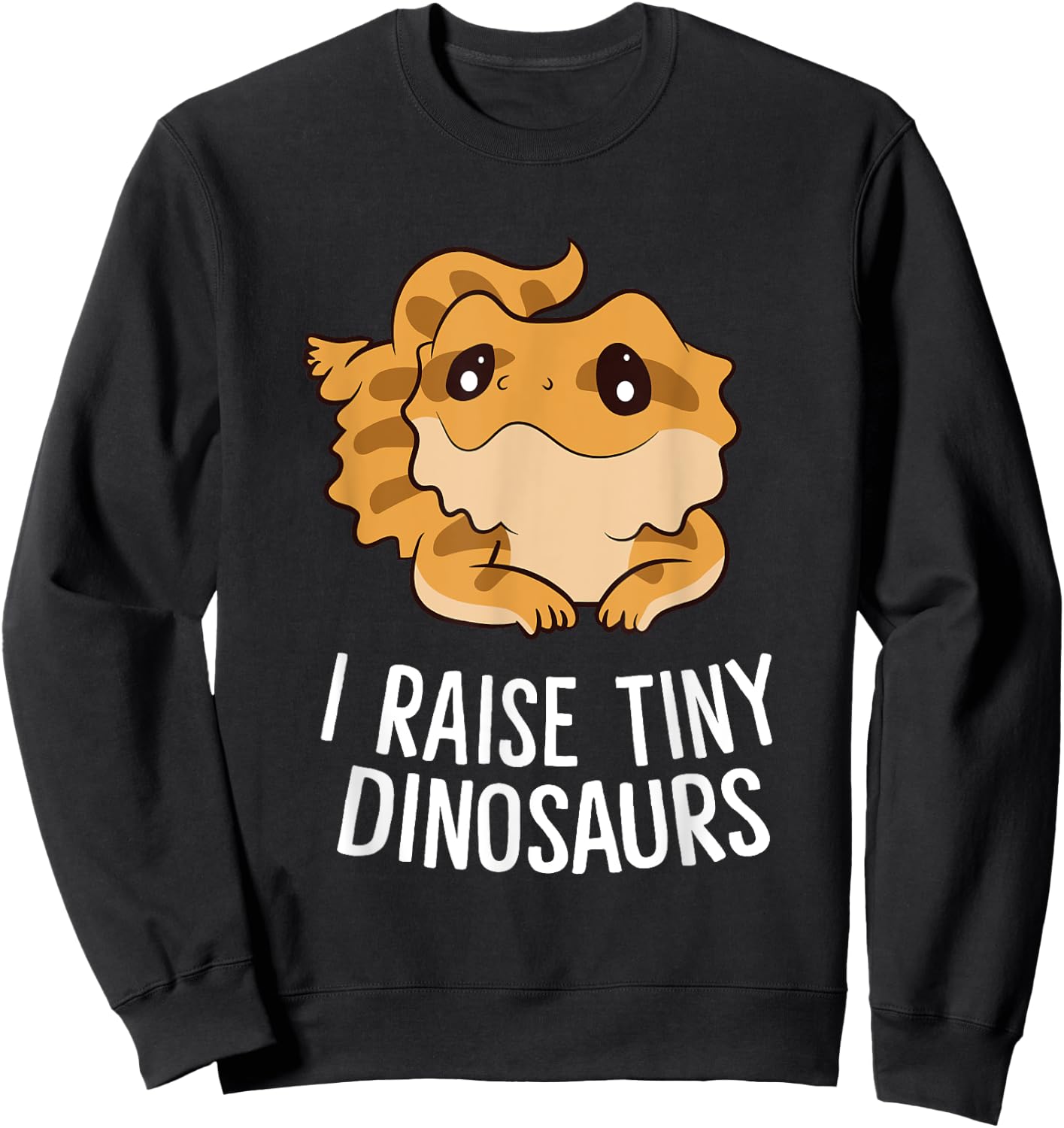 I Raise Tiny Dinosaurs Lizard Bearded Dragon Mom Sweatshirt - Sweatshirt | Black