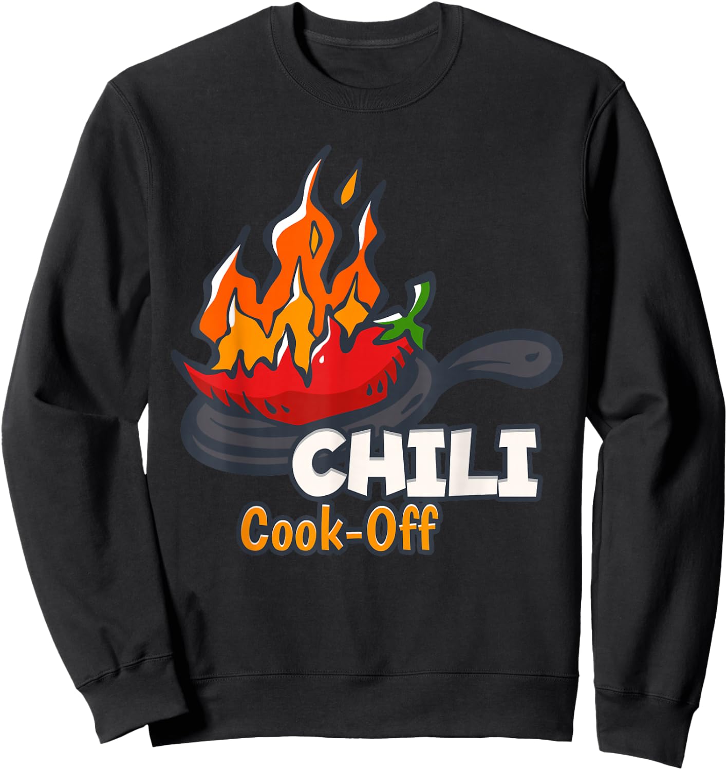 Retro Chili Cook Off Designs, I Love Chili Gifts Sweatshirt - Sweatshirt | Black