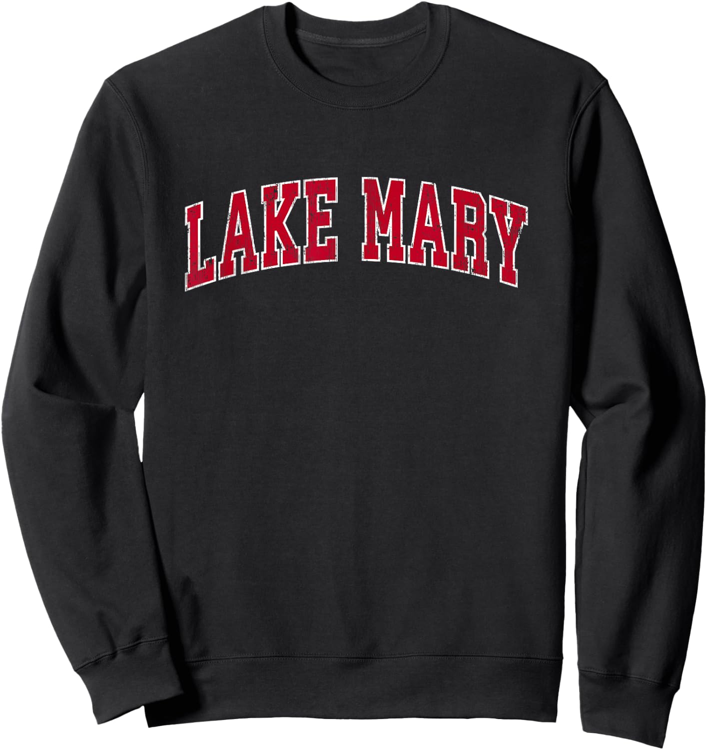 Lake Mary Florida FL Vintage Sports Design Red Design Sweatshirt - Sweatshirt | Black