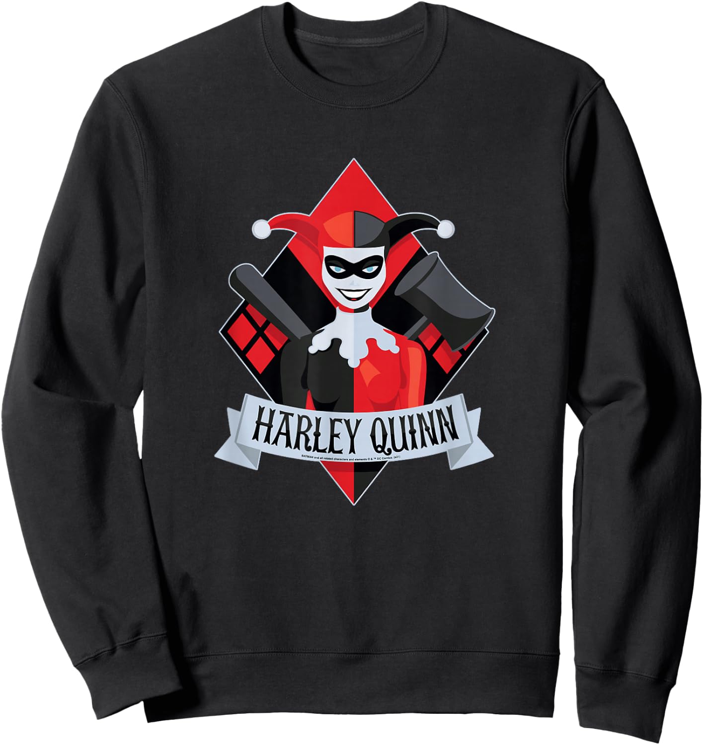 DC Comics Harley Quinn Diamond Portrait Sweatshirt - Sweatshirt | Black