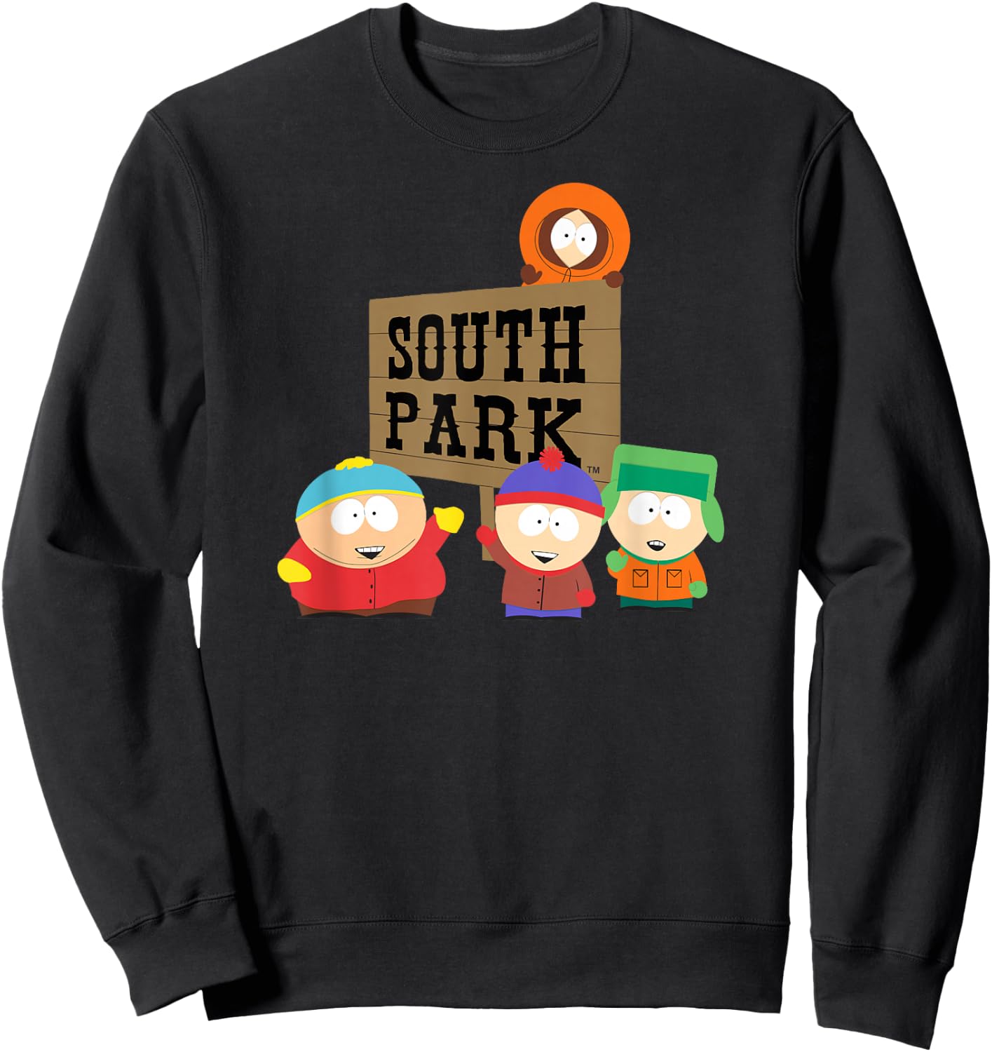 South Park Gang with Sign Sweatshirt - Sweatshirt | Black