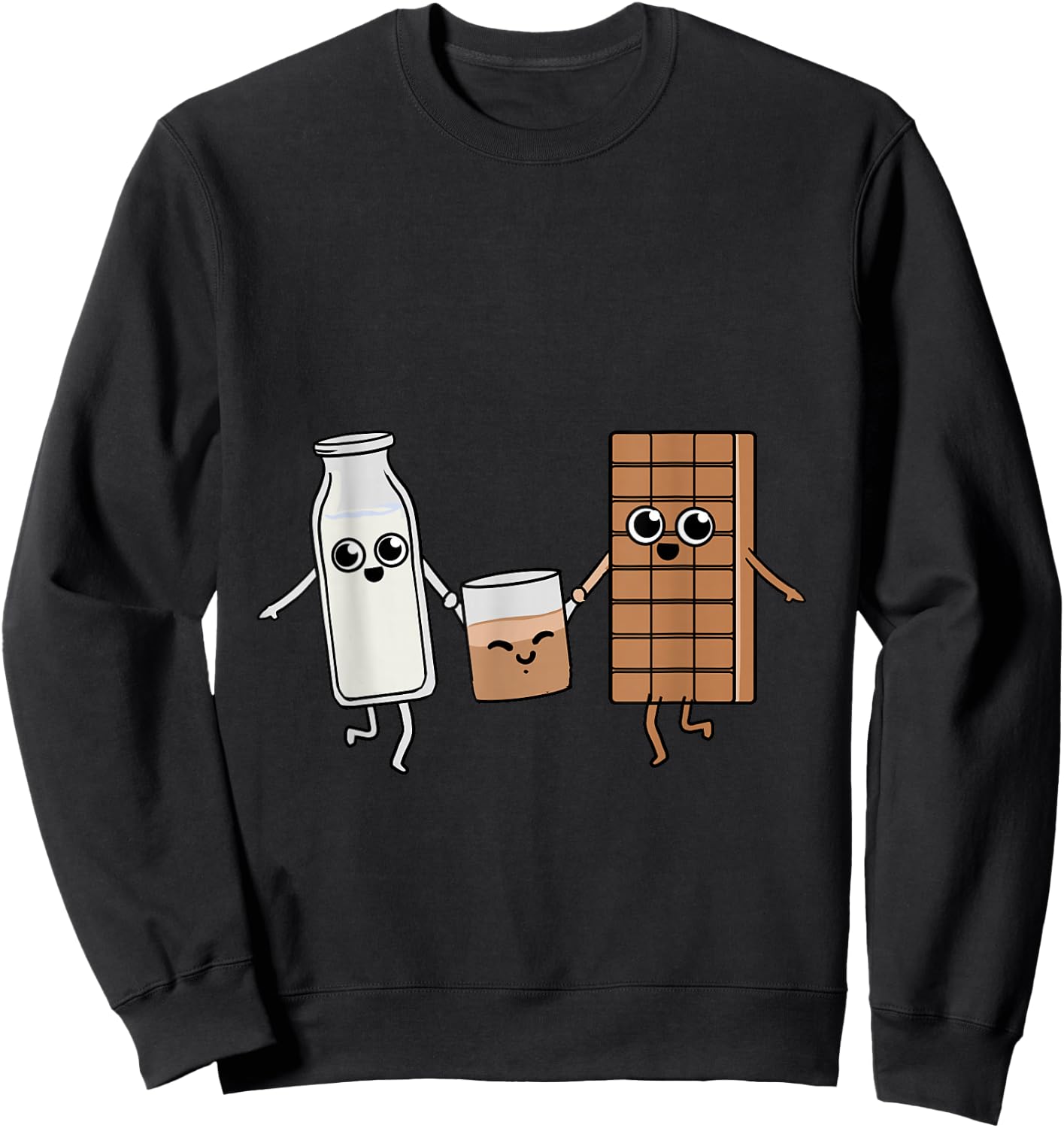 Kawaii Chocolate Milk Chocolate Milk Lover Gift Sweatshirt - Sweatshirt | Black