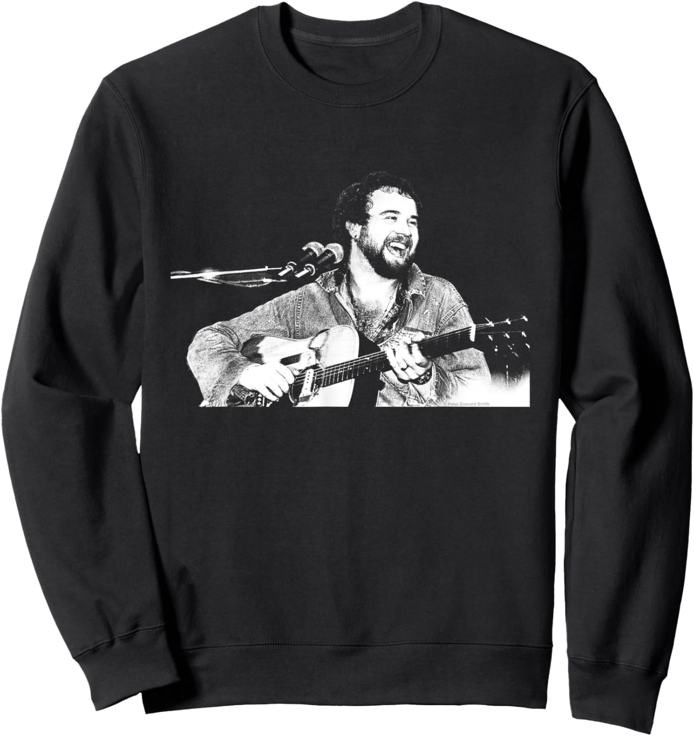 John Martyn Live Black And White By Everard Smith Sweatshirt - Sweatshirt | Black