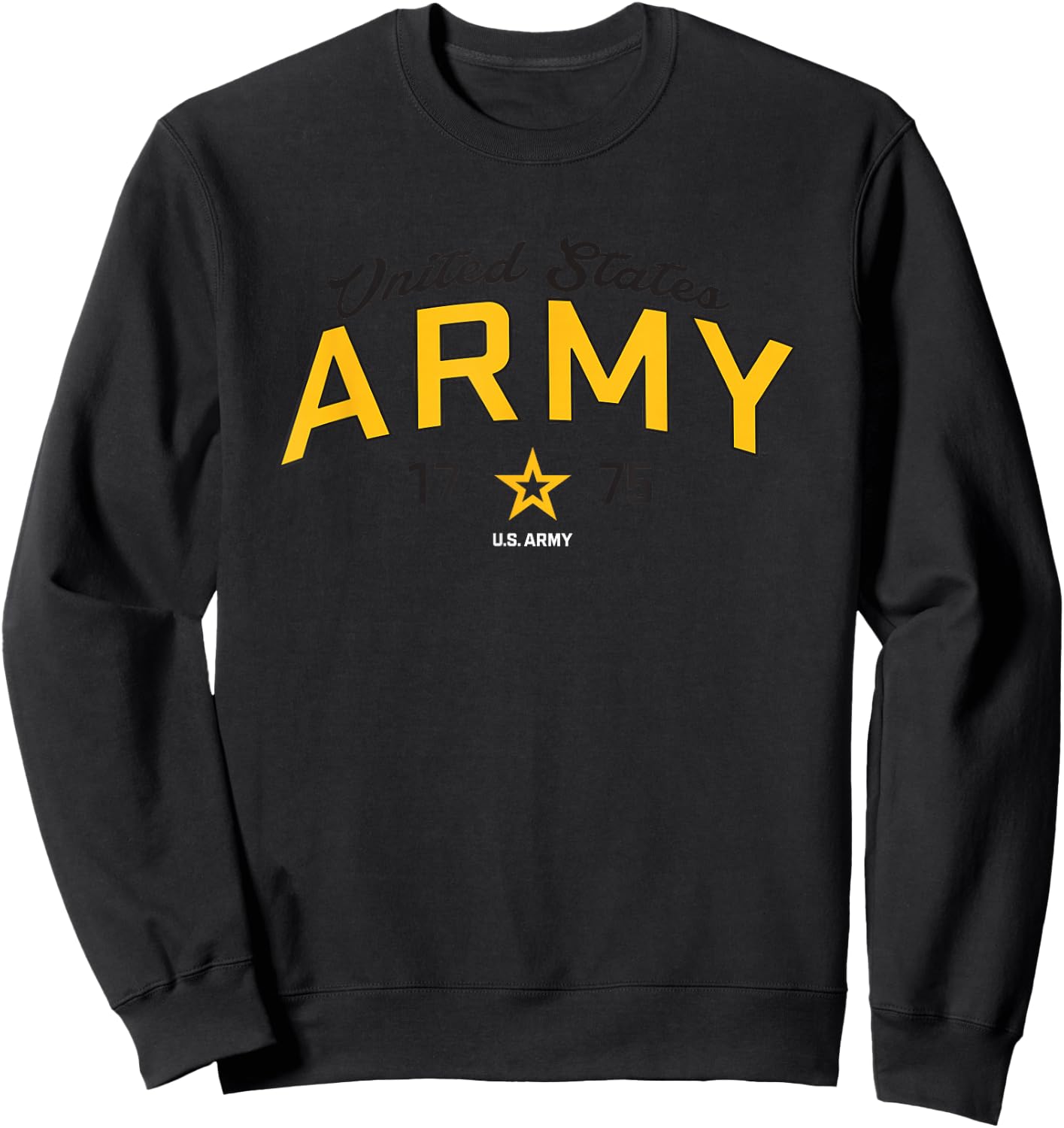 United States Army Military Green Star Officially Licensed Sweatshirt - Sweatshirt | Black