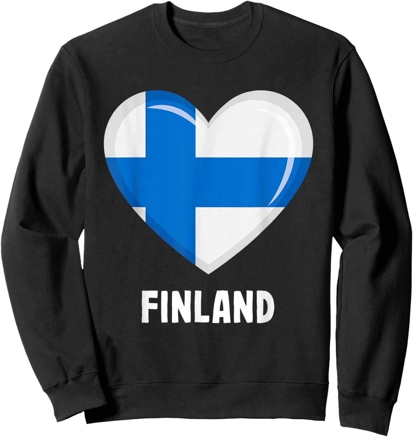 Finnish Finland Flag Sweatshirt - Sweatshirt | Black