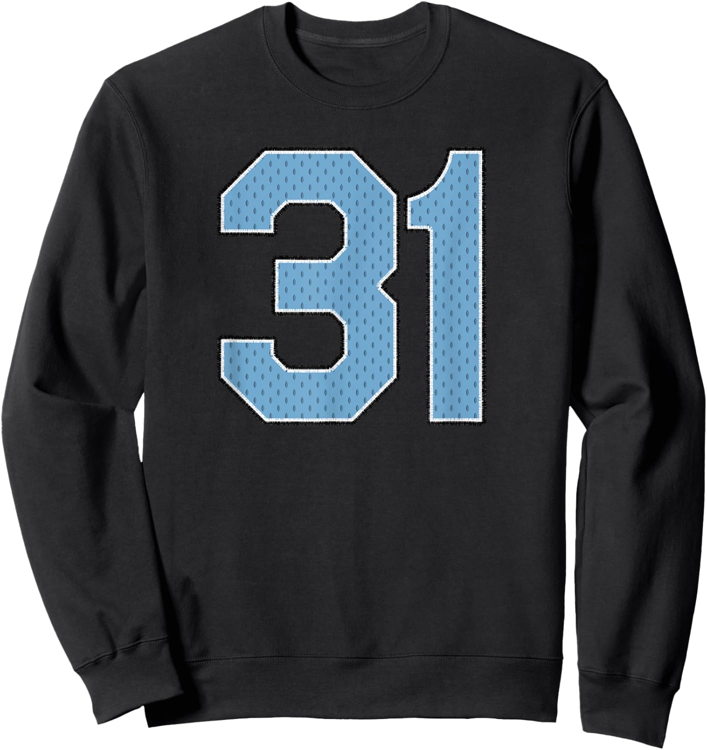 Sports Jersey Player Supporter Light Blue Number 31 Sweatshirt - Sweatshirt | Black