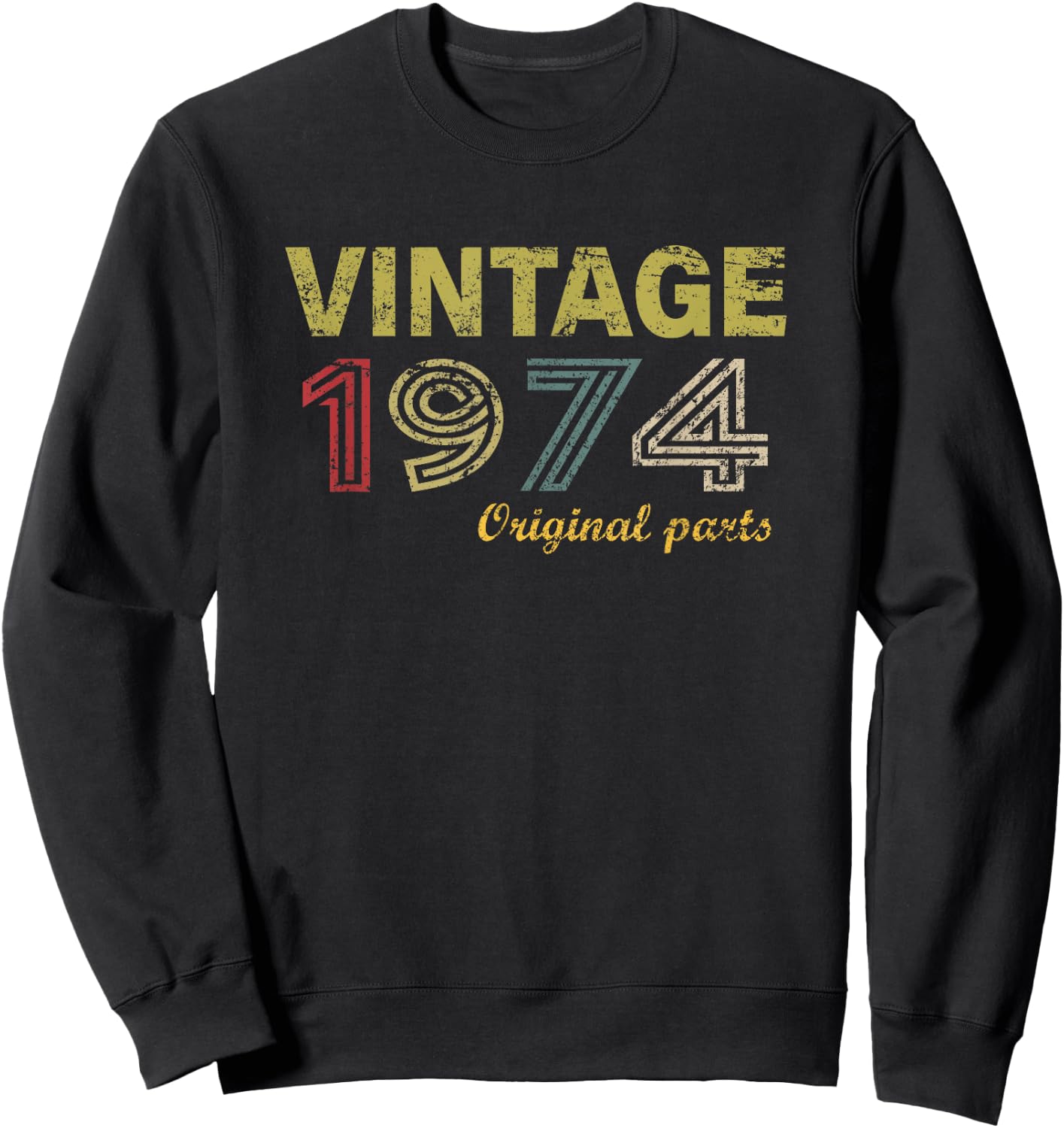 Vintage 1974 Cool 51 Year Old Bday Men Women 51st Birthday Sweatshirt - Sweatshirt | Black