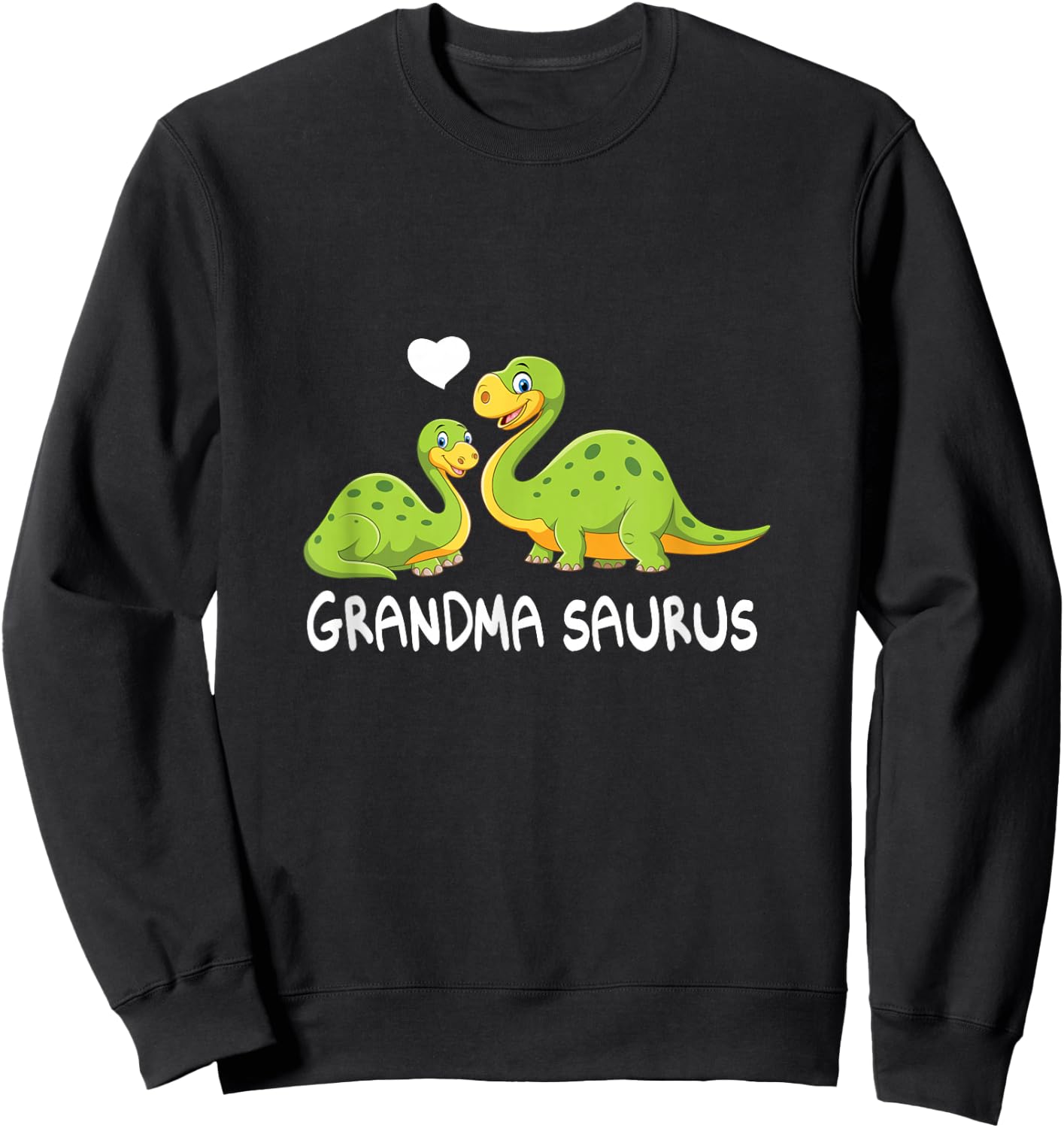 Grandma Saurus Grandmasaurus cute and funny women girls kids Sweatshirt - Sweatshirt | Black