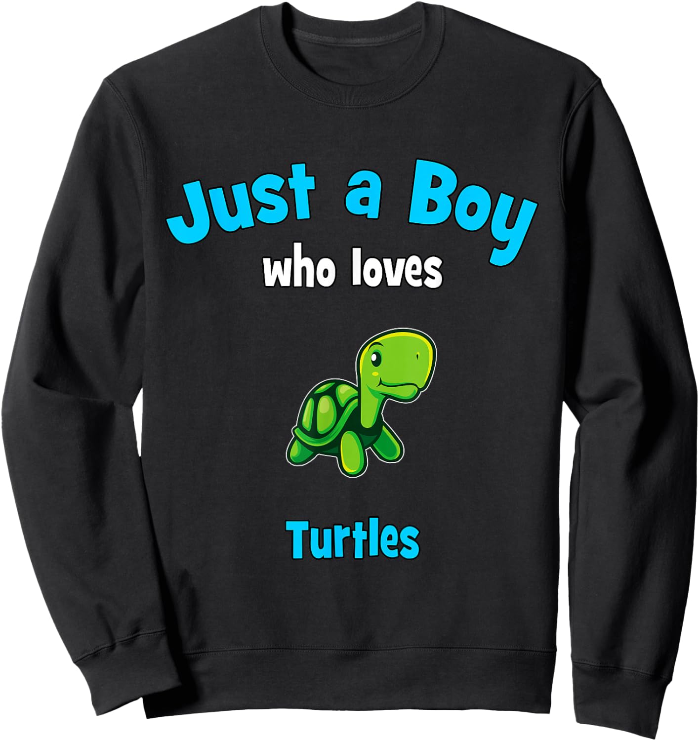 Boys Turtle Shirt | Kids Turtle Sweatshirt - Sweatshirt | Black