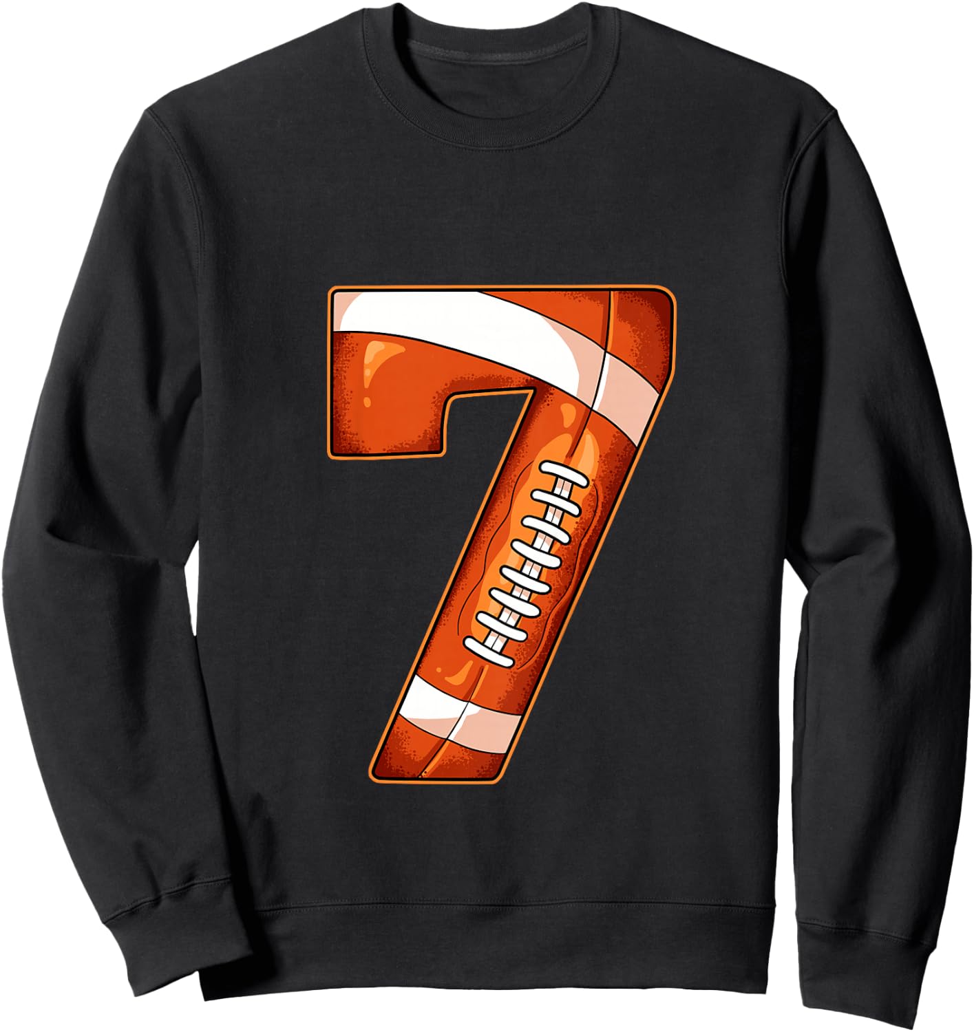 7th Birthday Football Sweatshirt - Sweatshirt | Black