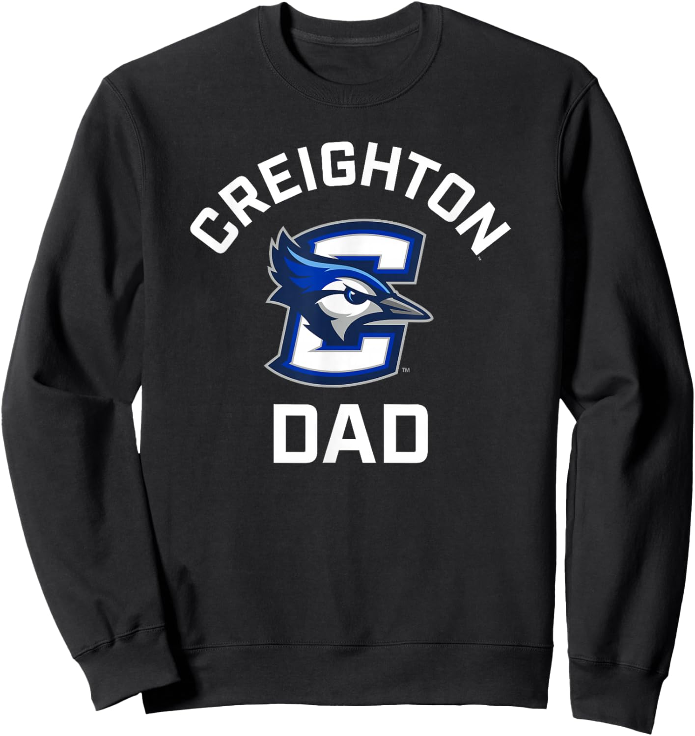 Creighton University Bluejays Arched Dad Sweatshirt - Sweatshirt | Black