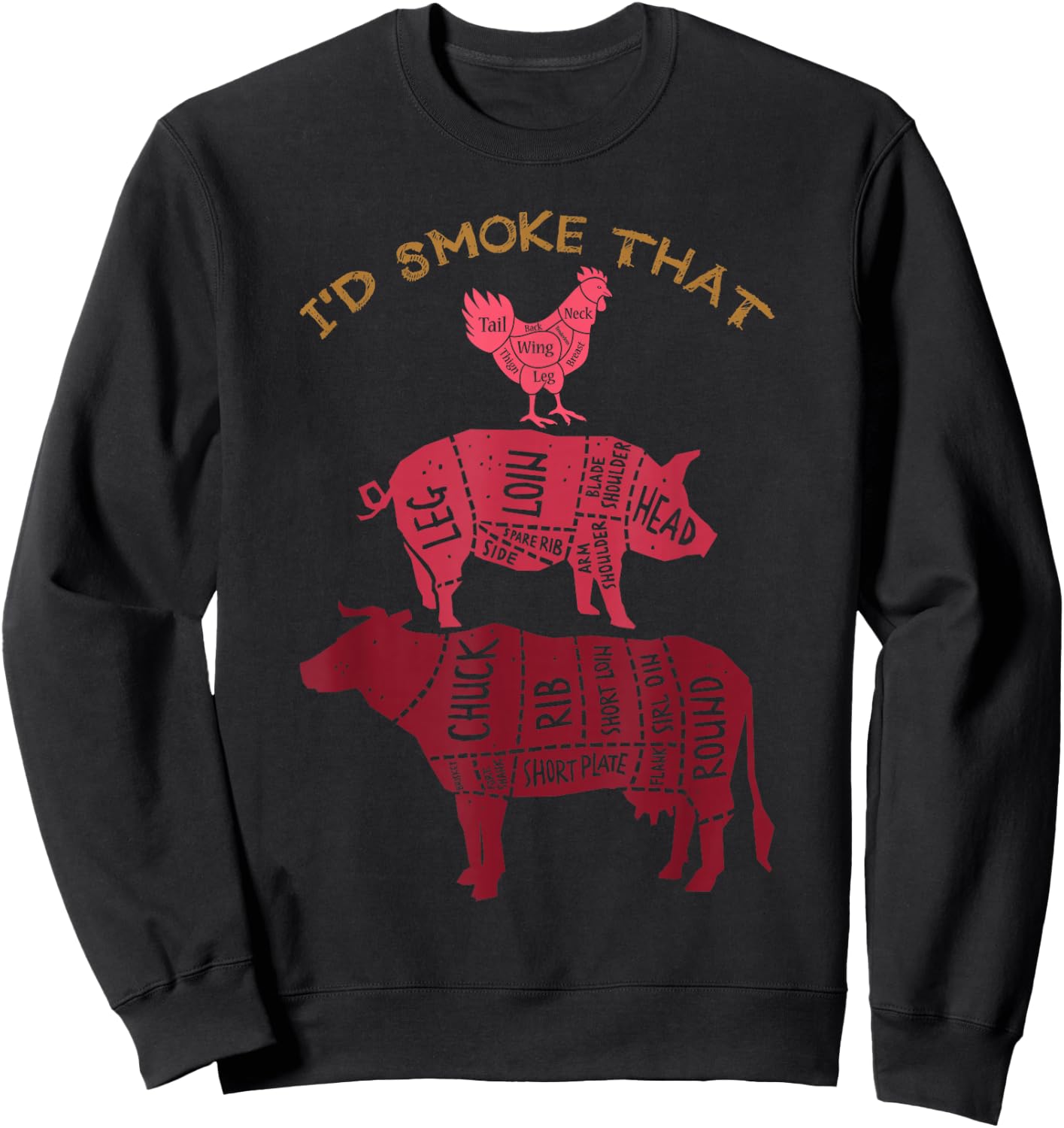 Id Smoke That Barbecue Sweatshirt - Sweatshirt | Black