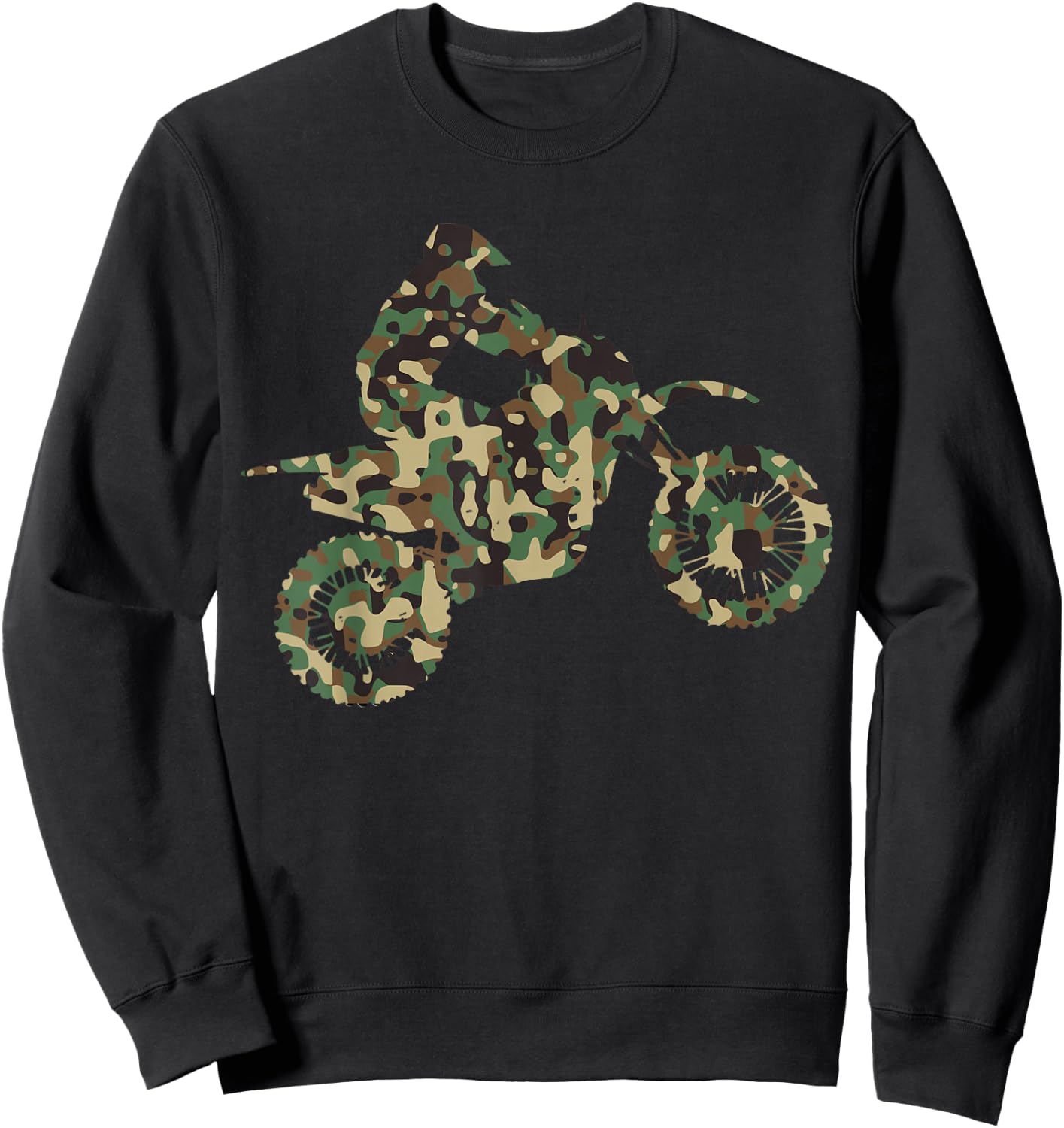 Motocross MX Enduro Motorcycle Camouflage Gift Sweatshirt - Sweatshirt | Black