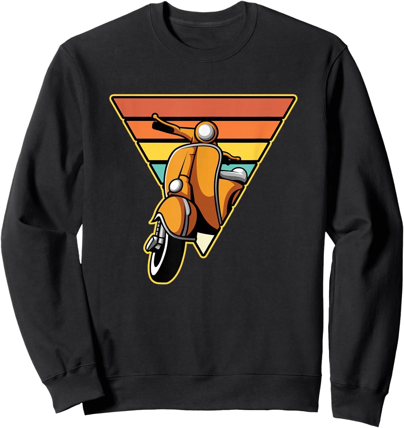 Retro Scooter Bike Motorbike Scoot - Vintage Moped Sweatshirt - Sweatshirt | Black