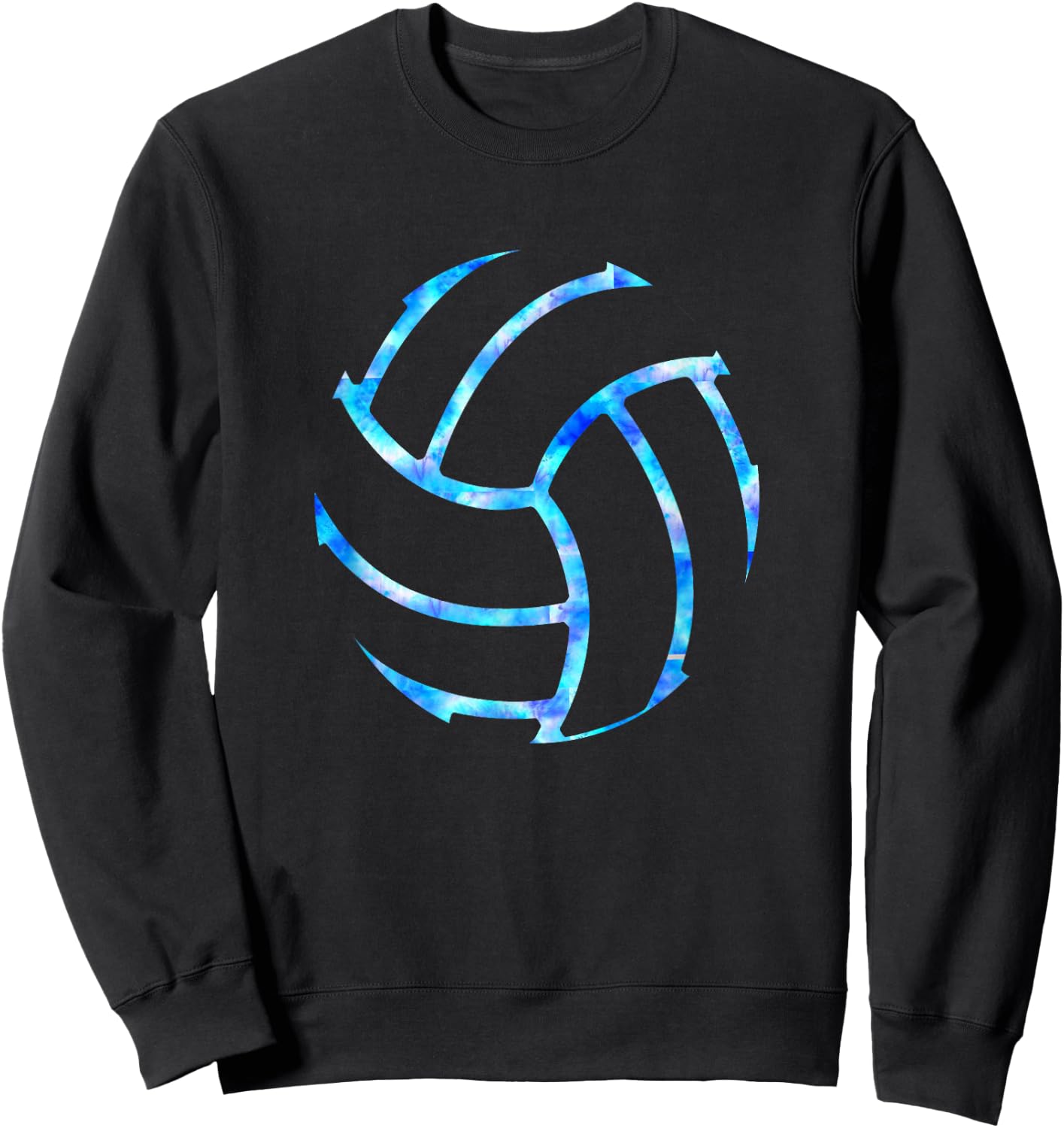 Volleyball Stuff Attire tie dye Gift a Teen Girl Player Sweatshirt - Sweatshirt | Black