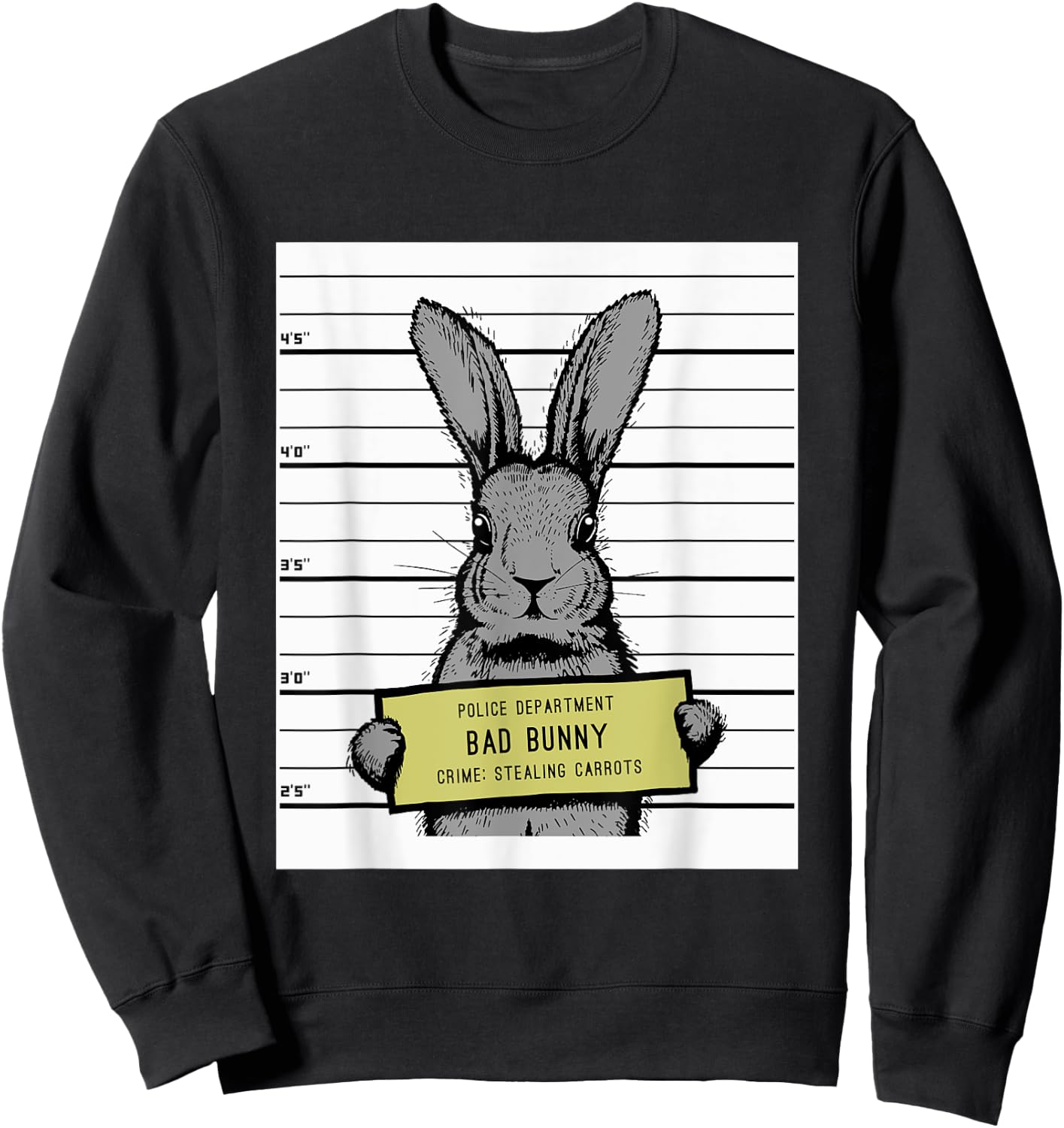 Cute Bunny Rabbit Easter Carrot Vintage For Boys and Girls Sweatshirt - Sweatshirt | Black
