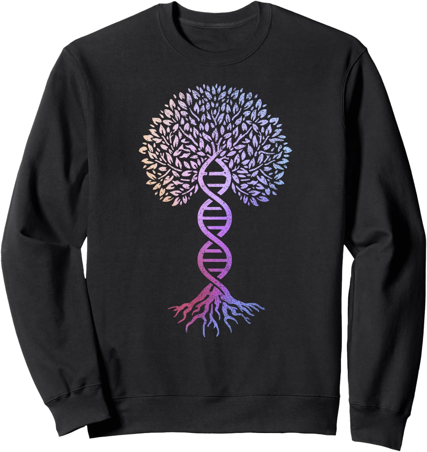Tree Of Life DNA Science Genetics Earth Day Genealogy Sweatshirt - Sweatshirt | Black