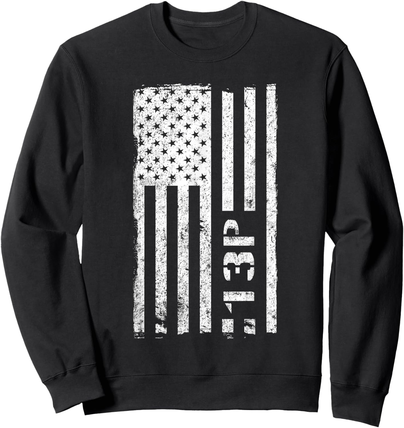 13P MLRS Operations Fire Direction Specialist Vintage Flag Sweatshirt - Sweatshirt | Black