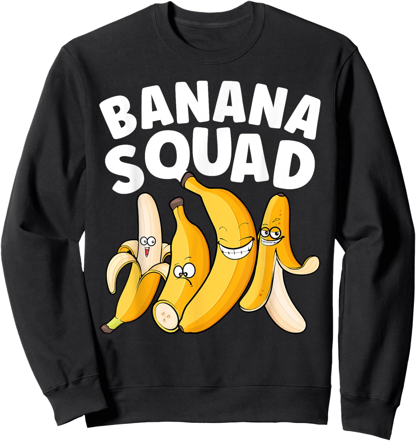 Funny Banana Design Women Kids Fruit Banana Lover Sweatshirt - Sweatshirt | Black