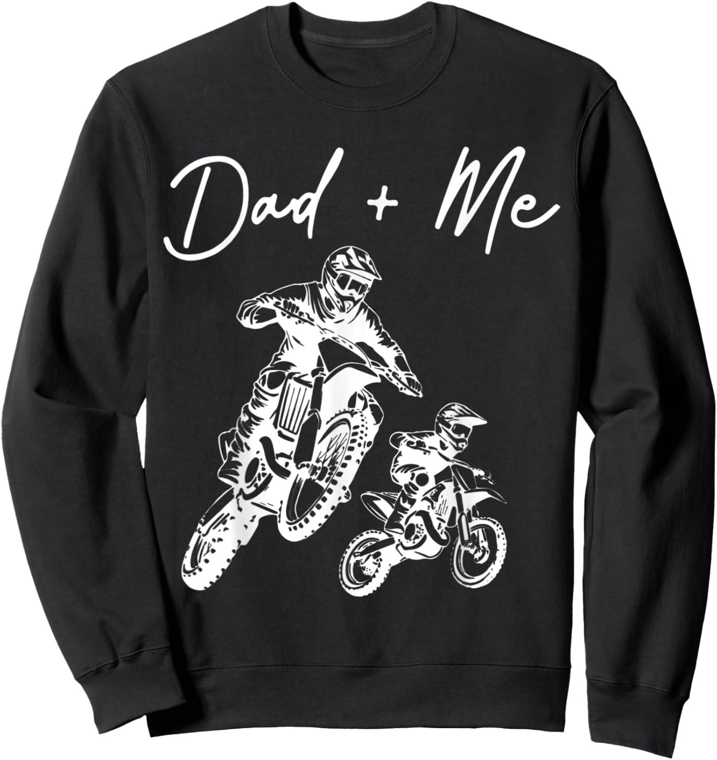 Daddy And Me Riding Father Motorcycle Friends son Daughter Sweatshirt - Sweatshirt | Black