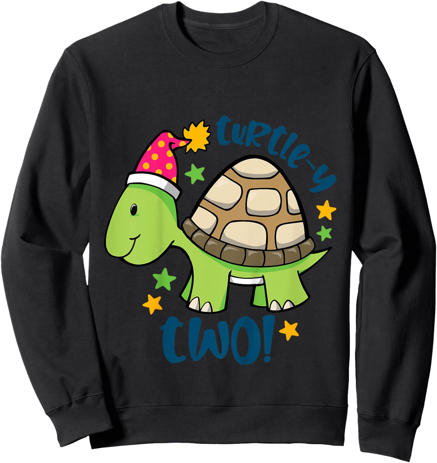 Kids Second Birthday 2nd Birthday Boy Turtley Two Turtle Lover Sweatshirt - Sweatshirt | Black