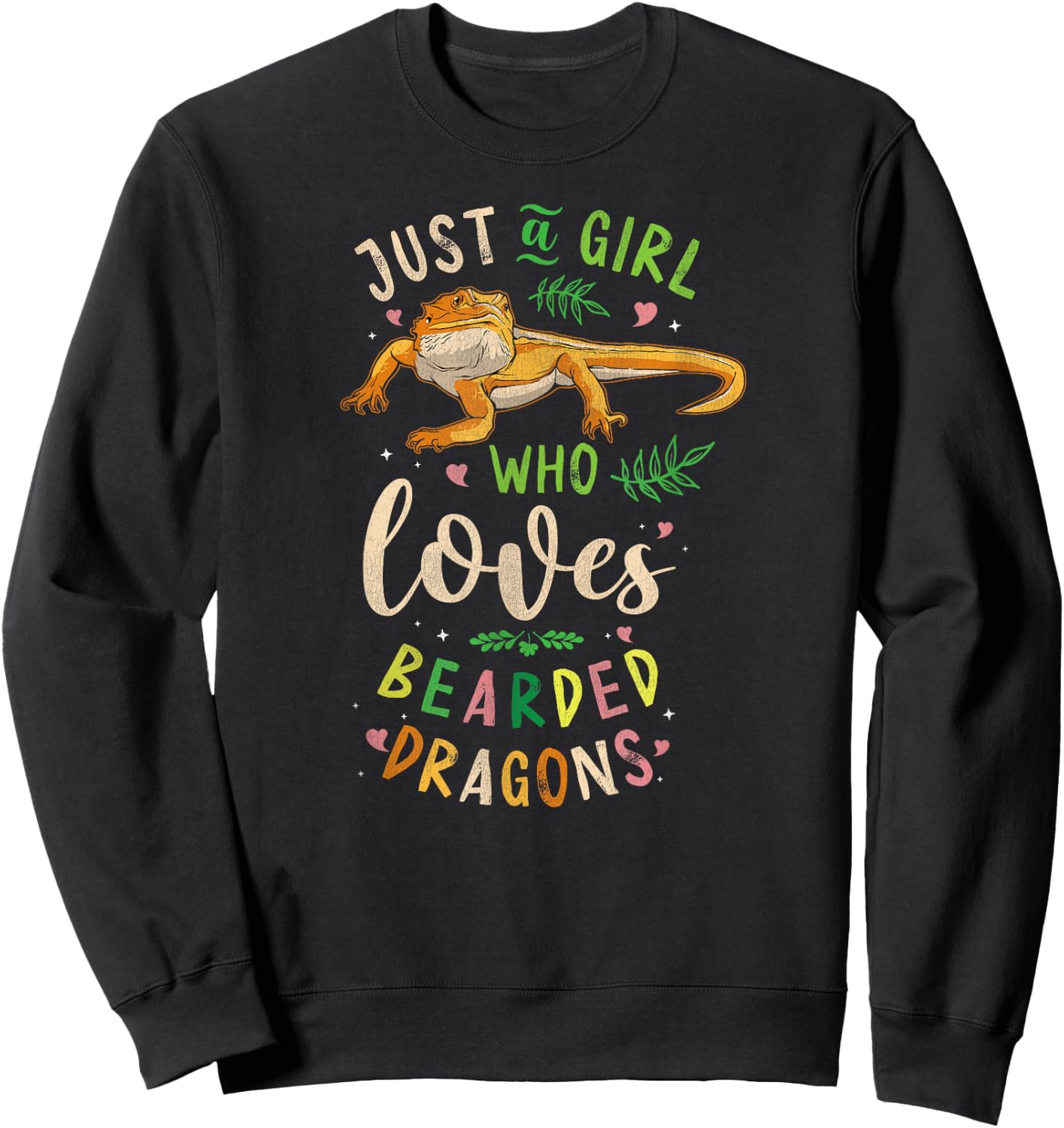 Just A Girl Who Loves Bearded Dragons Sweatshirt - Sweatshirt | Black