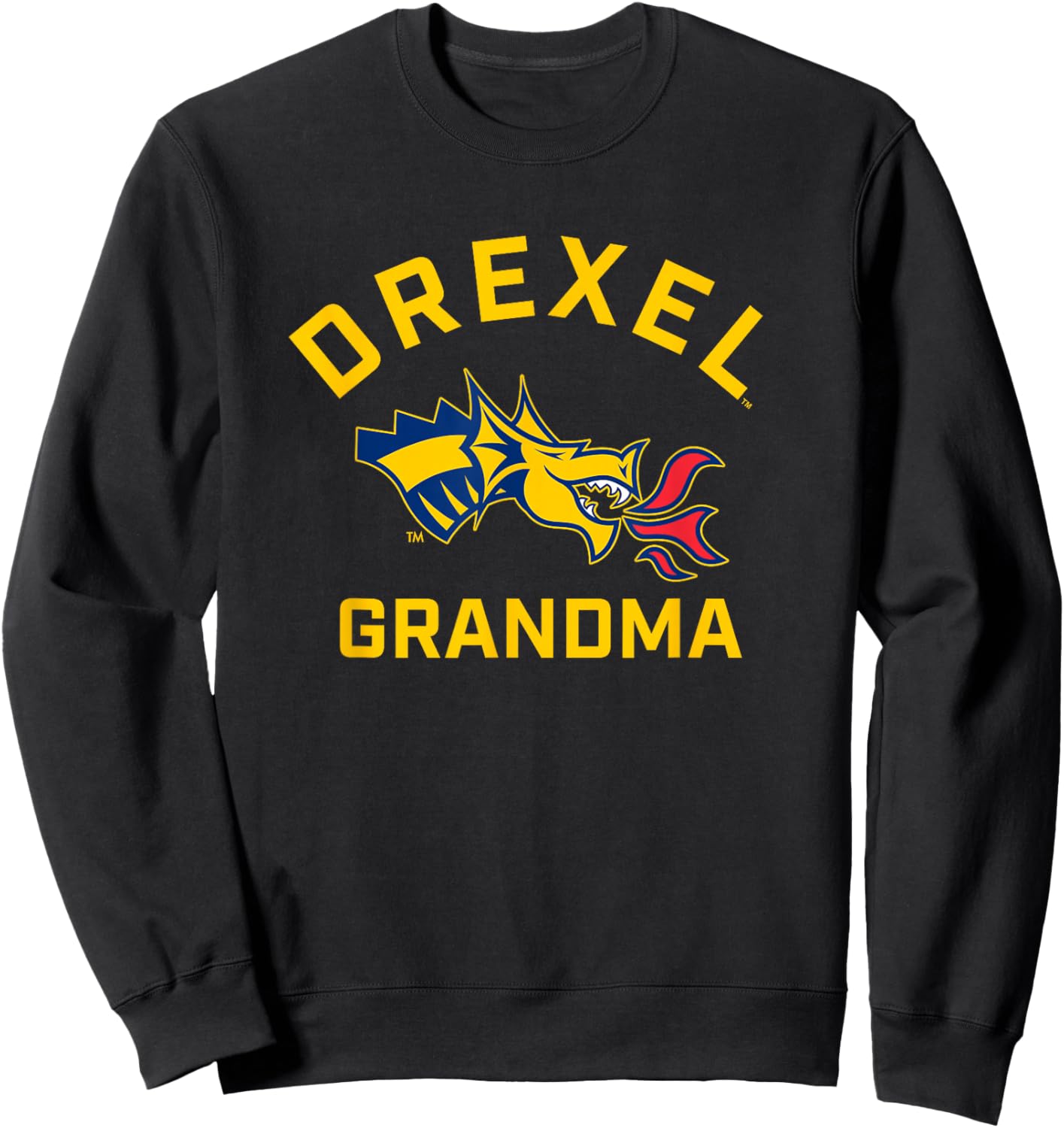 Drexel University Dragons Arched Grandma Sweatshirt - Sweatshirt | Black