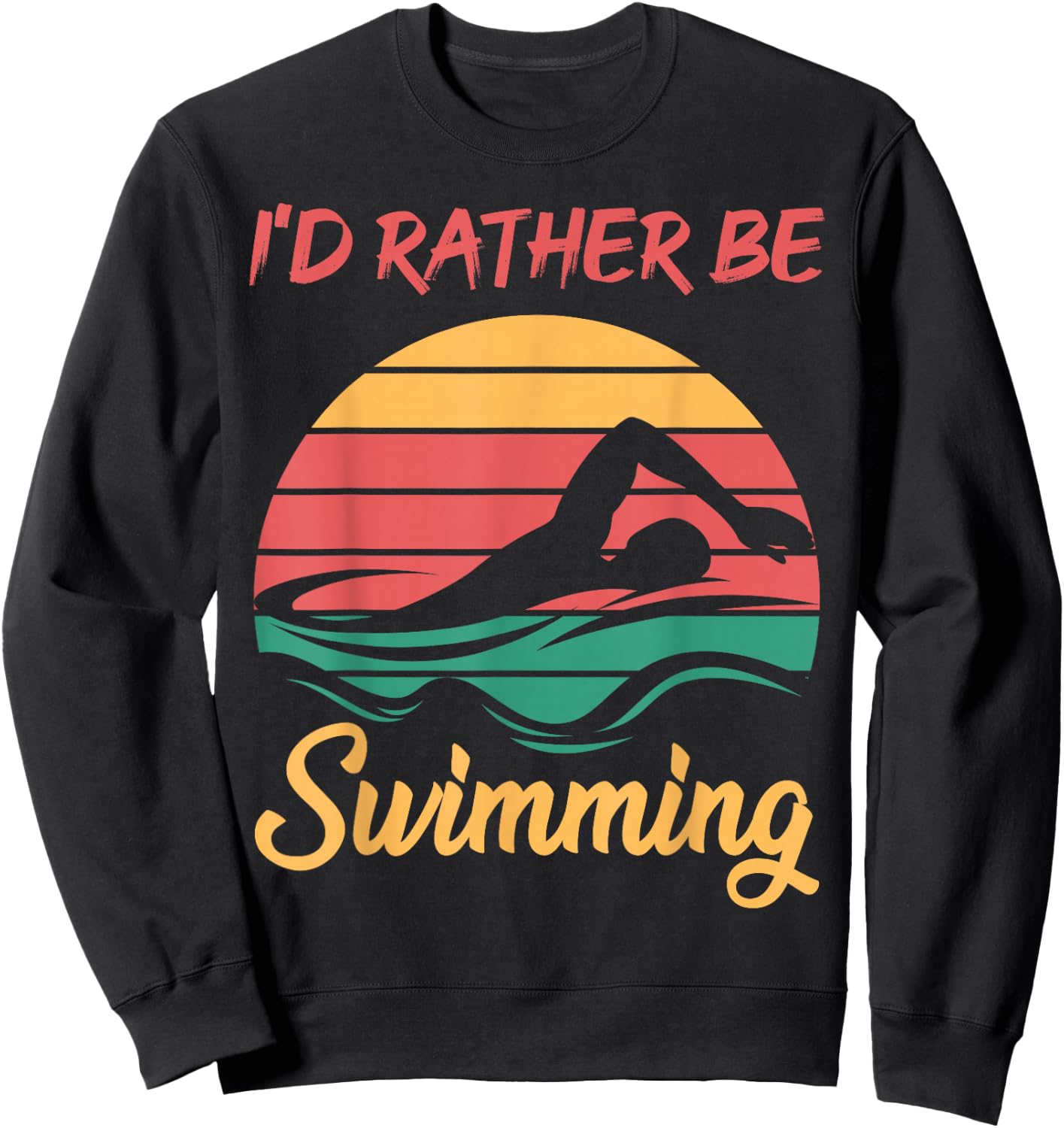 Water Rat Water Sports Hobby Swimming Club Swimming Sweatshirt - Sweatshirt | Black