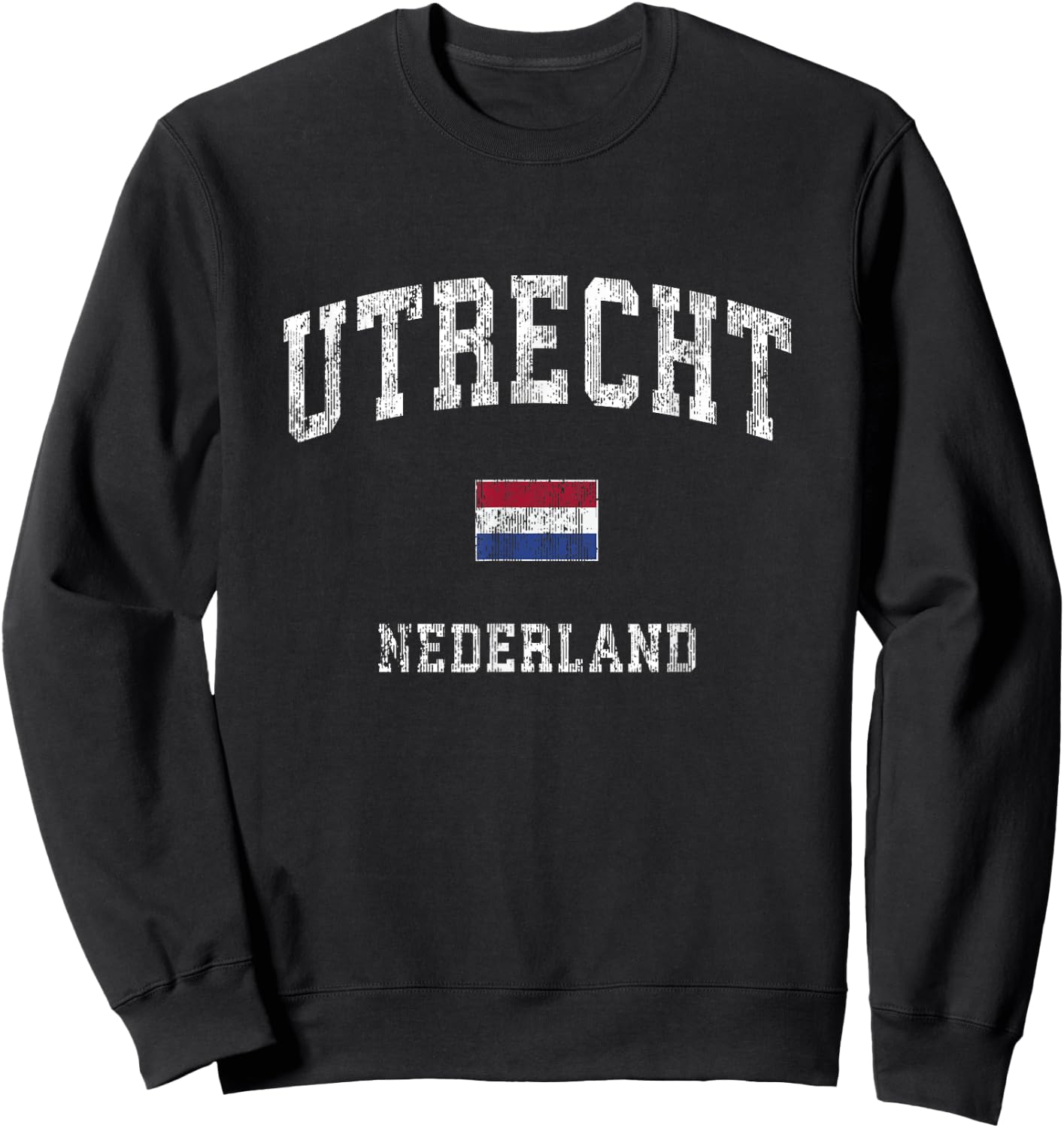 Utrecht Netherlands Netherlands Vintage Athletic Sports Design Sweatshirt - Sweatshirt | Black