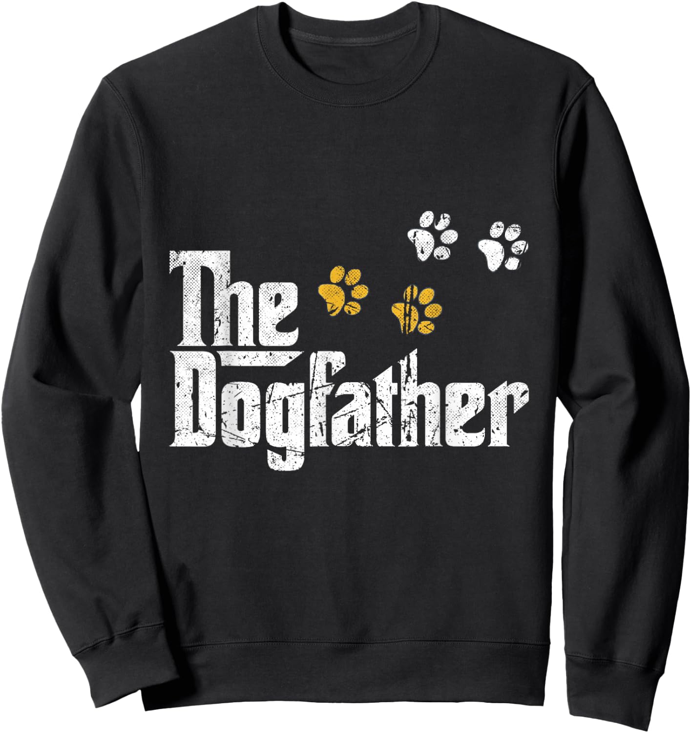 The Dogfather Dad Fathers Day Gift Cute Idea Sweatshirt - Sweatshirt | Black