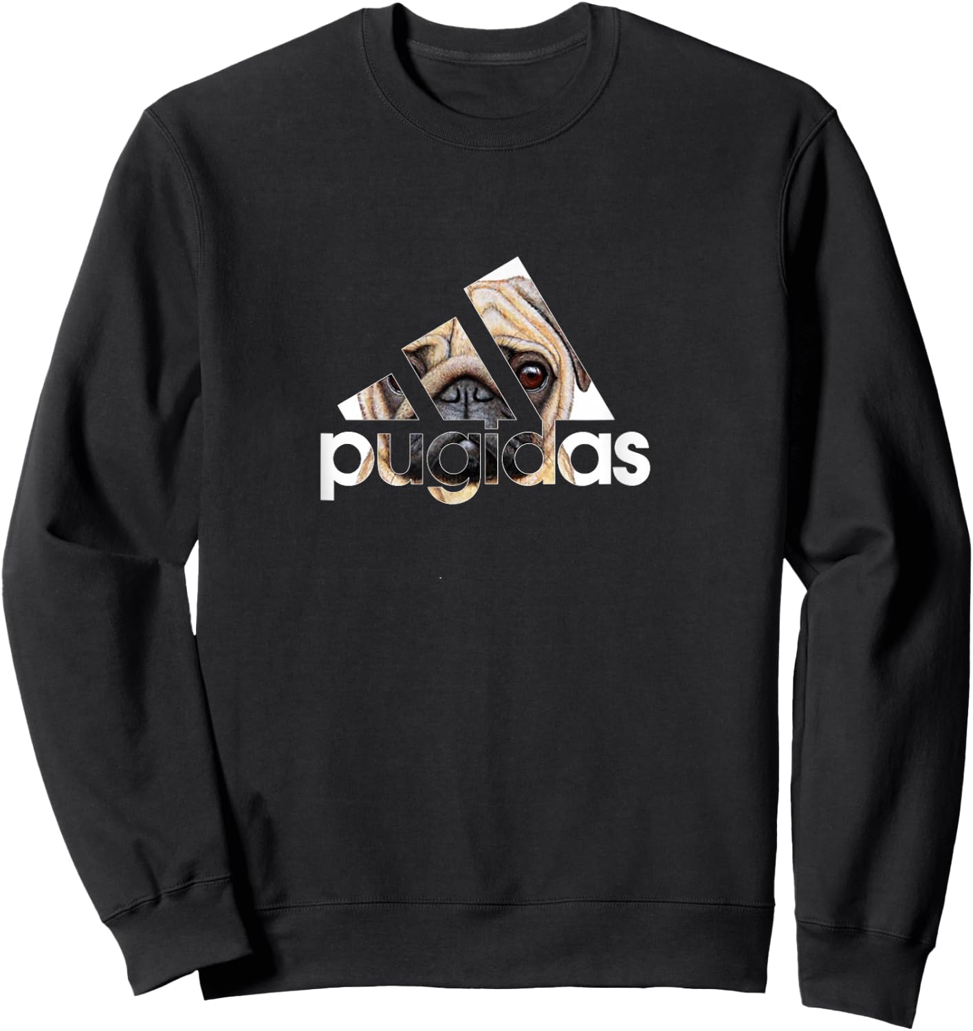 Pugidas Pug Sports Wear Funny Pugs Dog Sweatshirt - Sweatshirt | Black